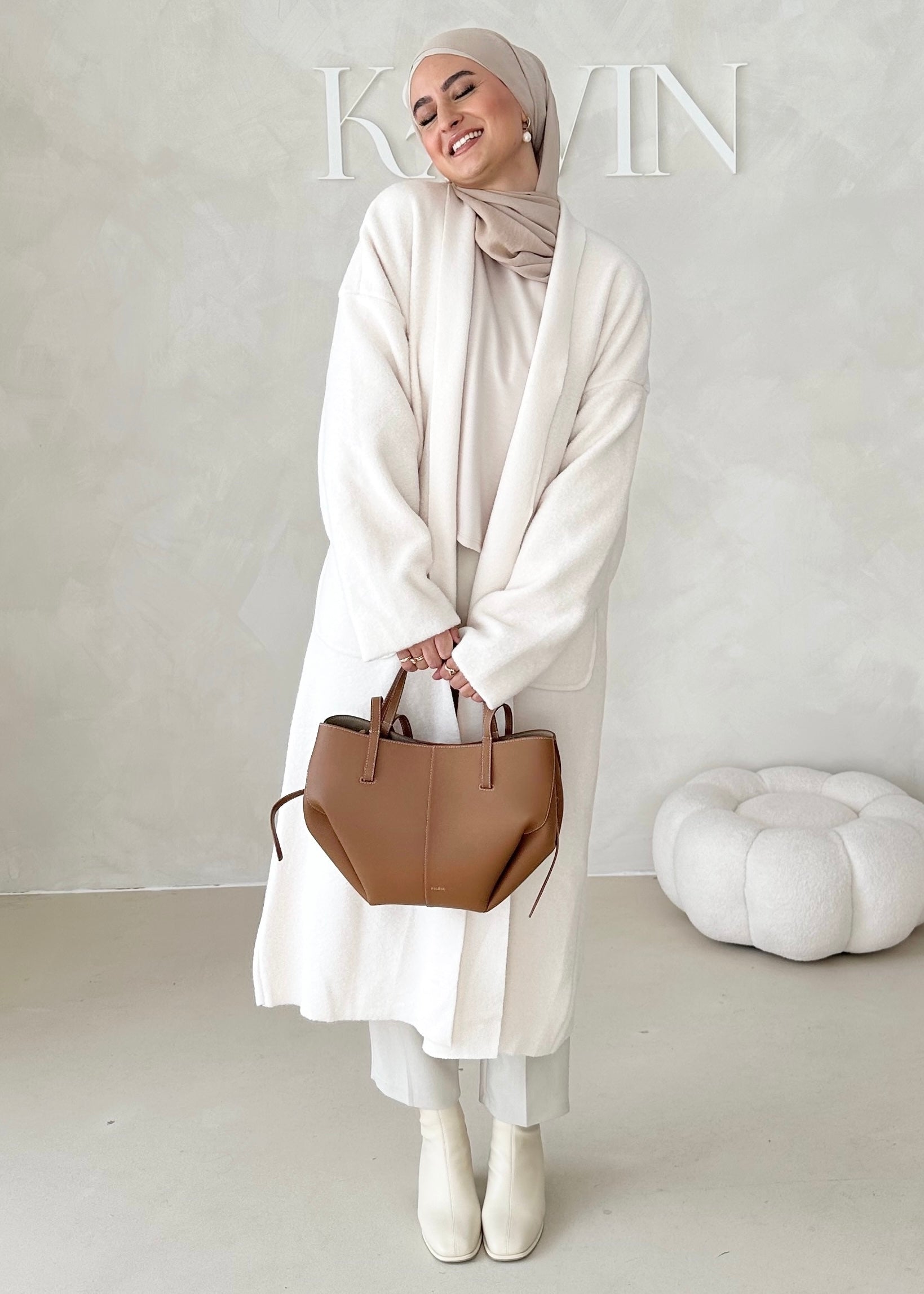 Manteau mi-saison sans col