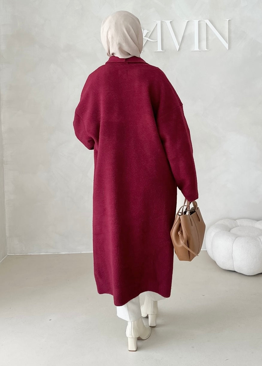 Manteau mi-saison sans col