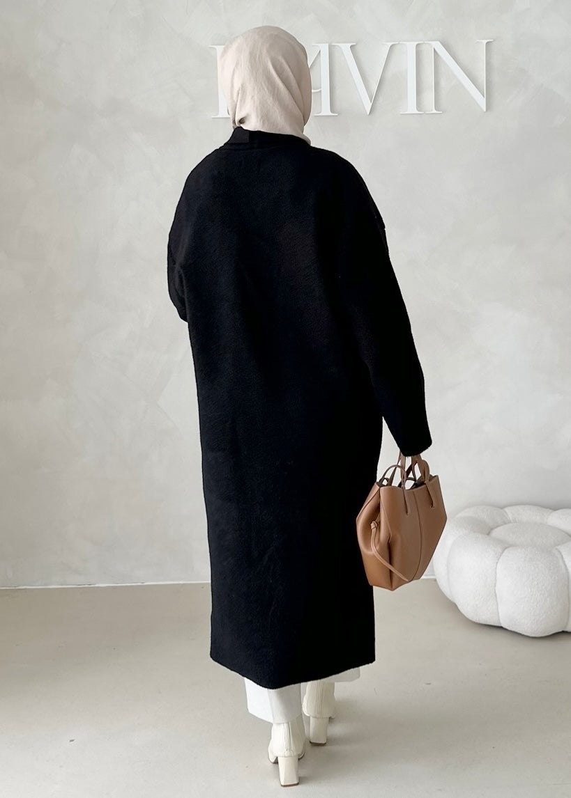 Manteau mi-saison sans col