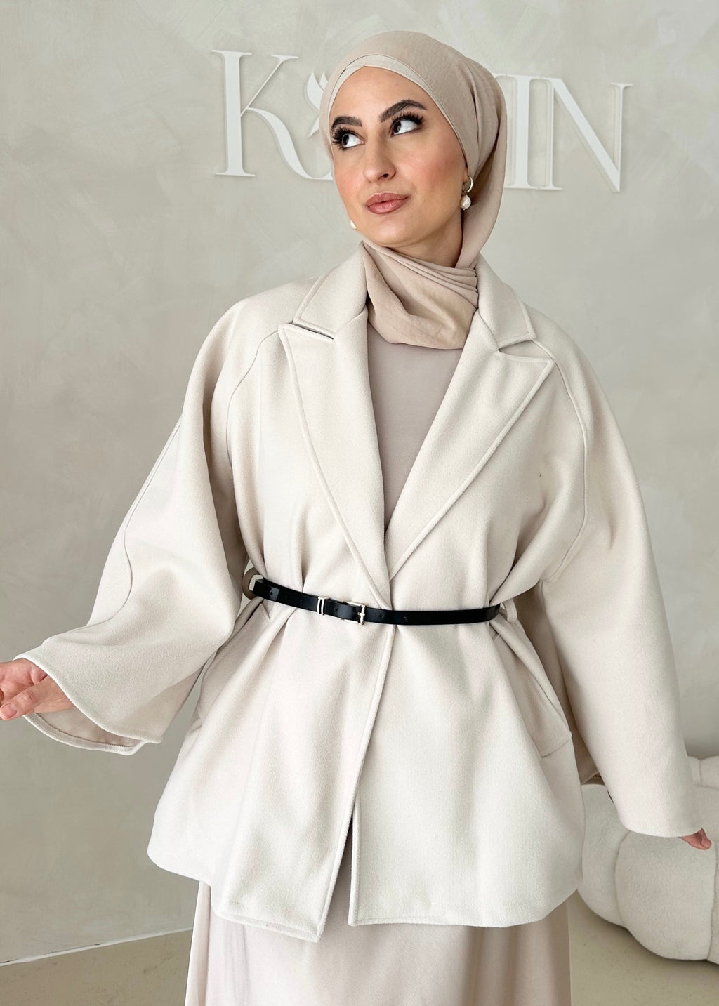 Veste blazer avec ceinture