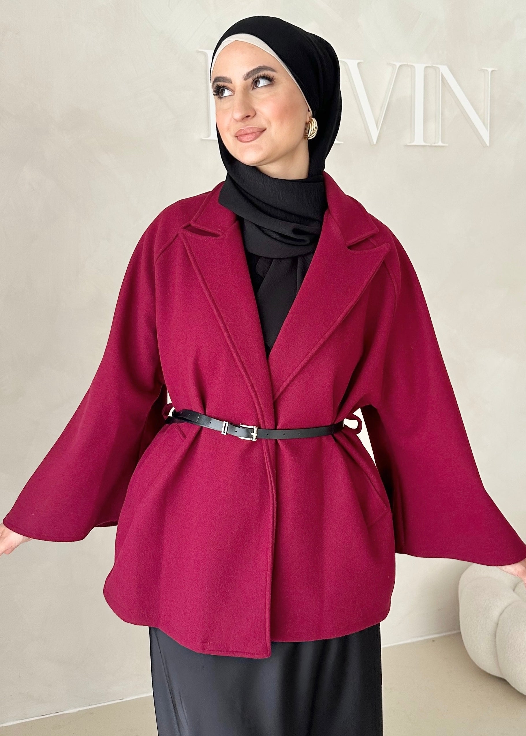 Veste blazer avec ceinture