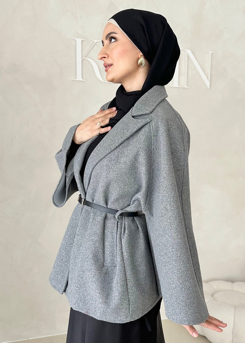 Veste blazer avec ceinture