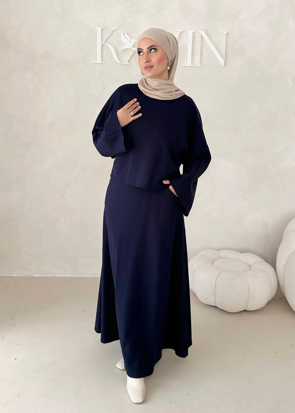 Costume deux pièces à manches larges