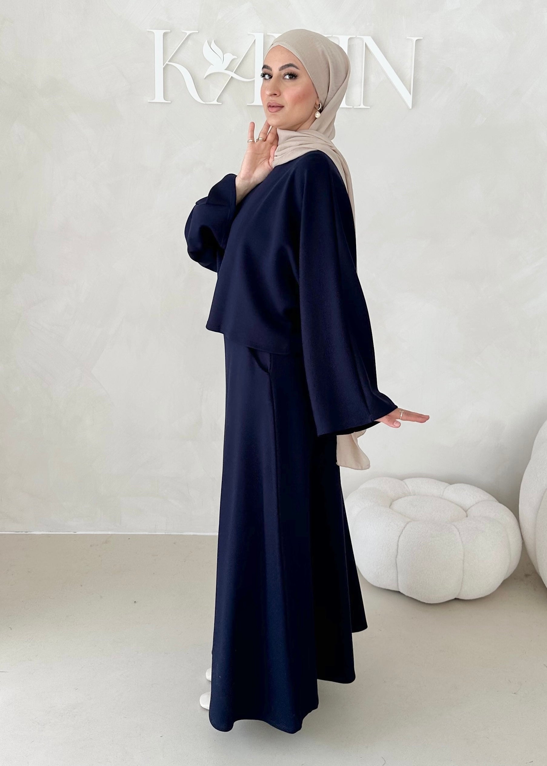 Costume deux pièces à manches larges