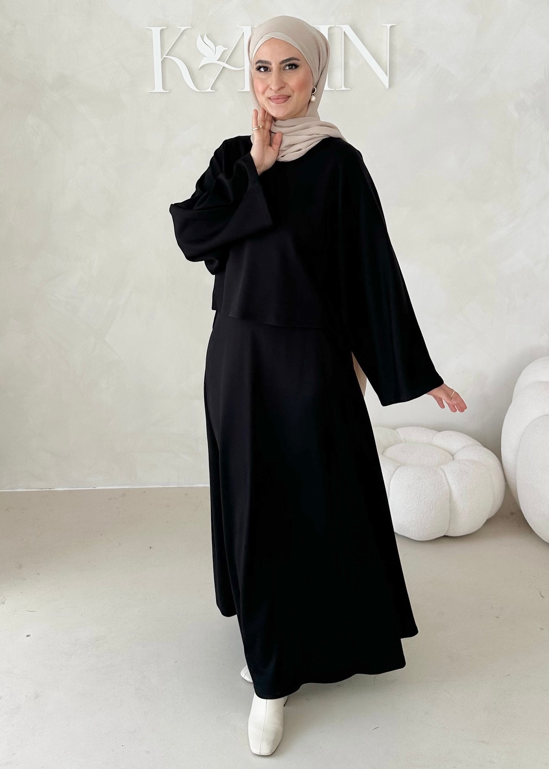 Costume deux pièces à manches larges