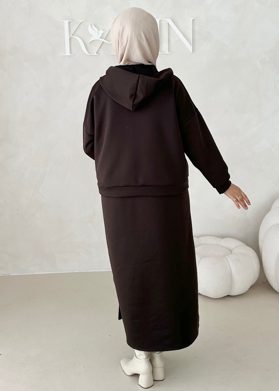Robe à capuche deux pièces