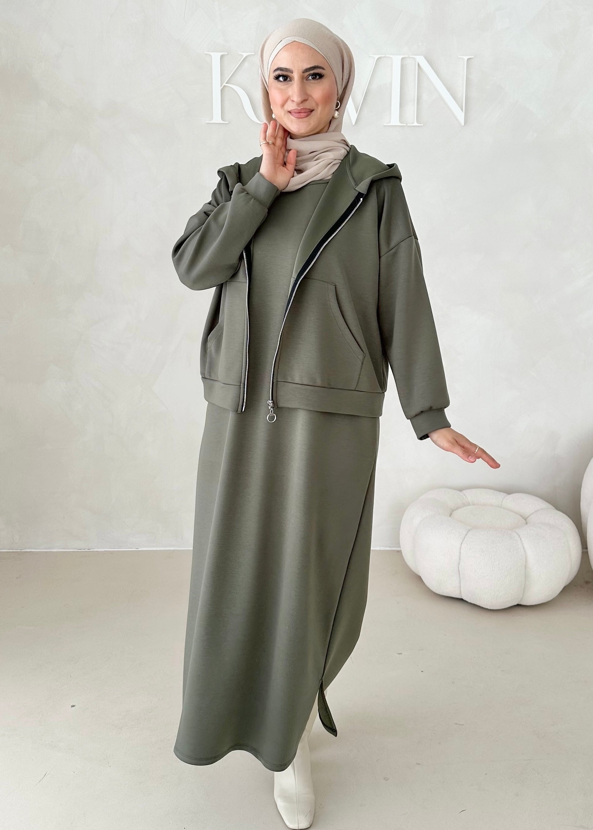 Robe à capuche deux pièces