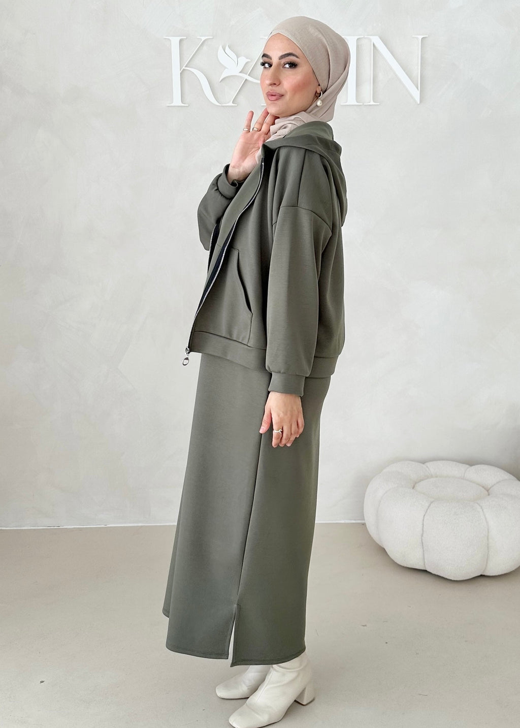 Robe à capuche deux pièces