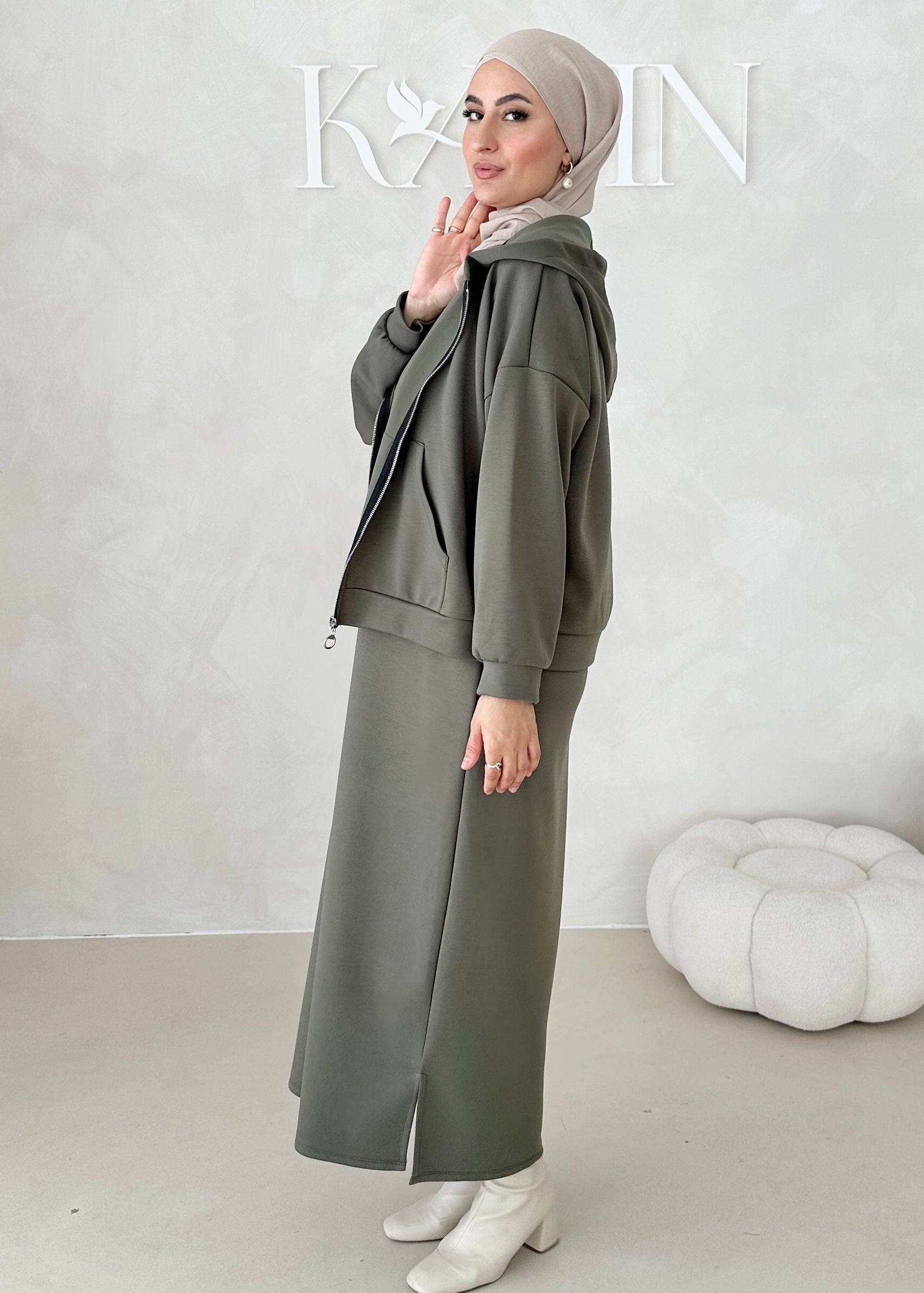 Robe à capuche deux pièces