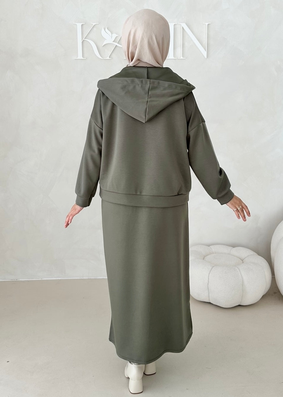Robe à capuche deux pièces