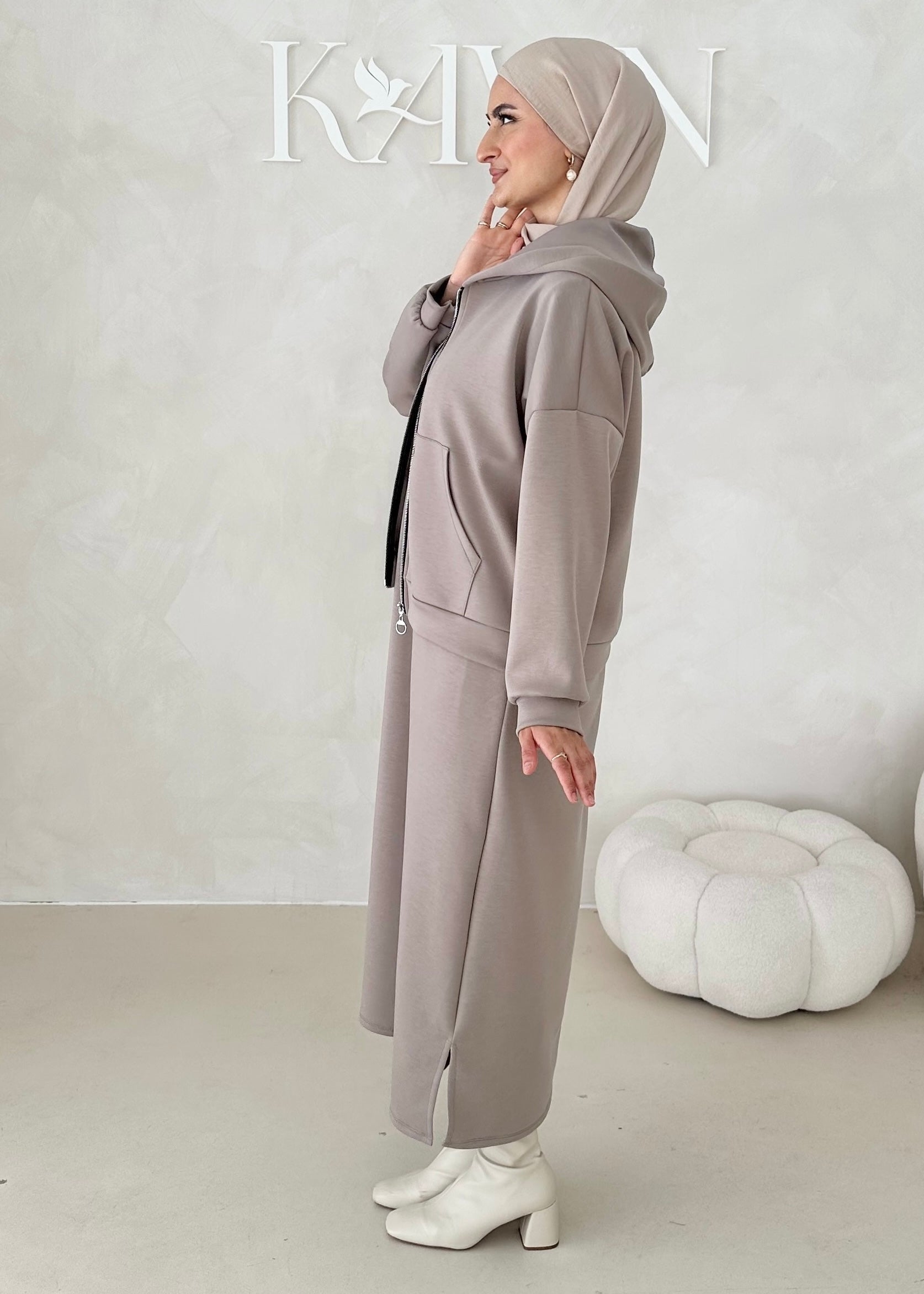 Robe à capuche deux pièces