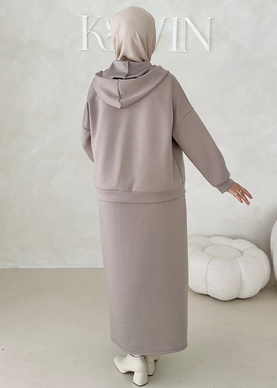 Robe à capuche deux pièces