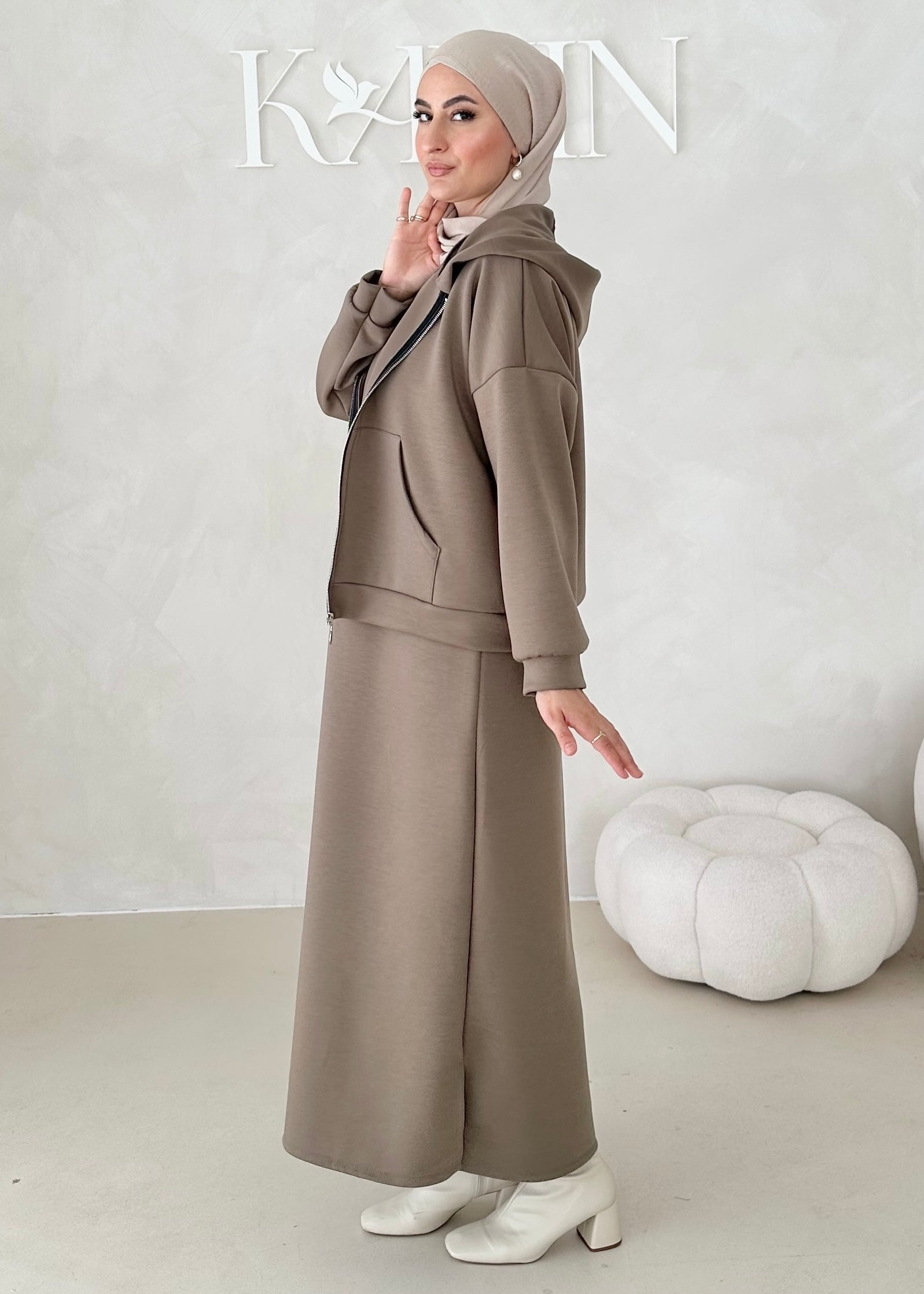 Robe à capuche deux pièces