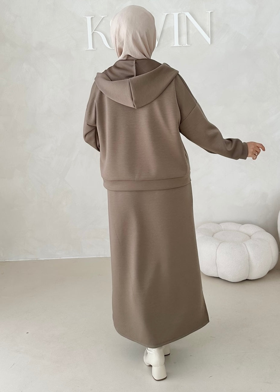 Robe à capuche deux pièces