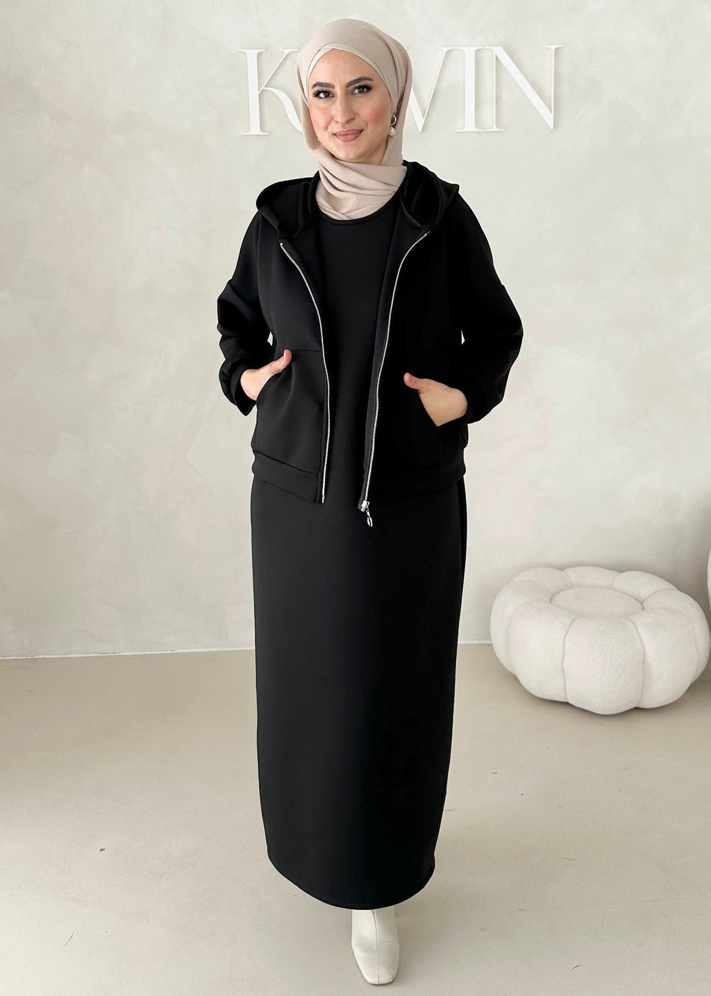 Robe à capuche deux pièces