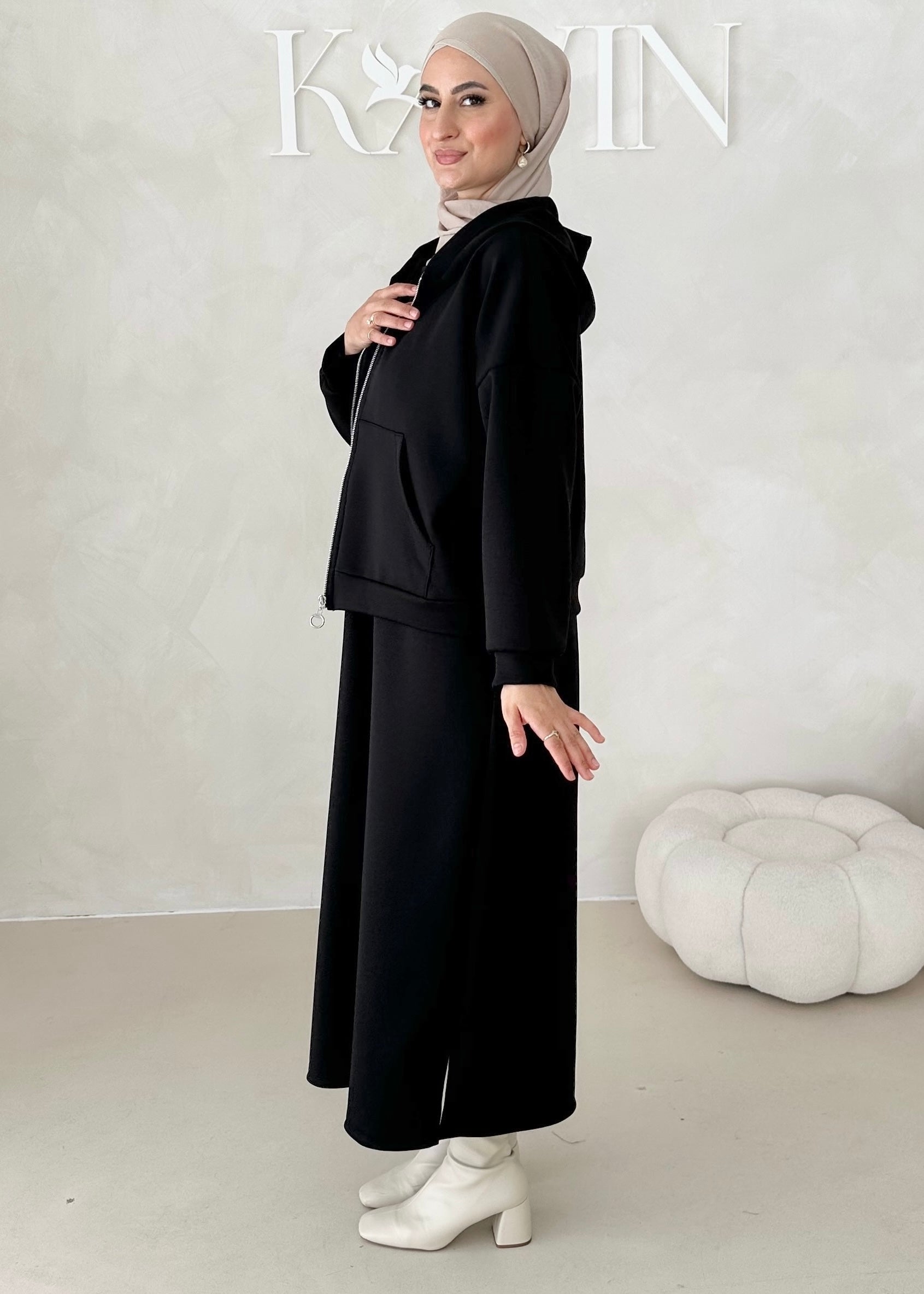 Robe à capuche deux pièces