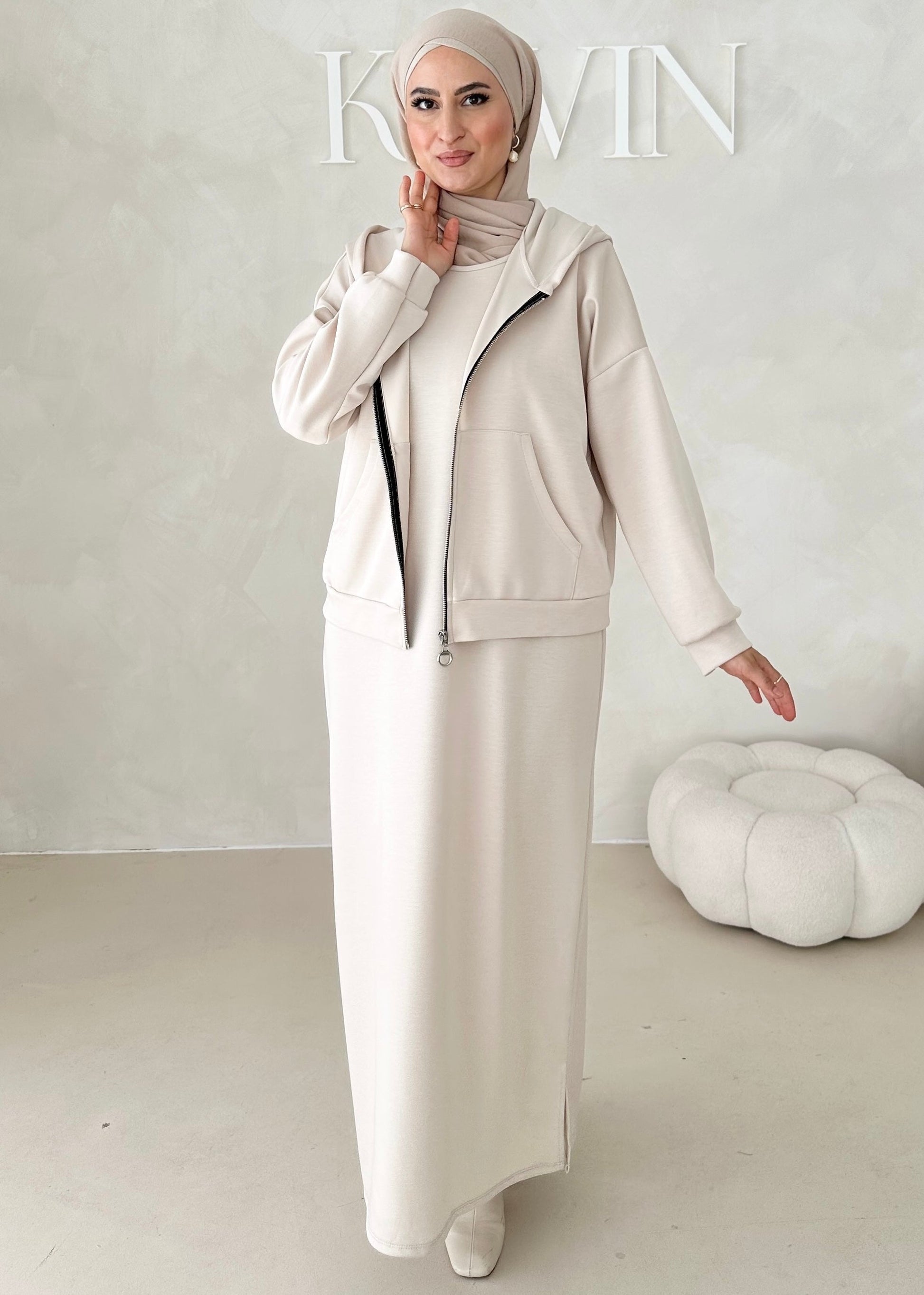 Robe à capuche deux pièces