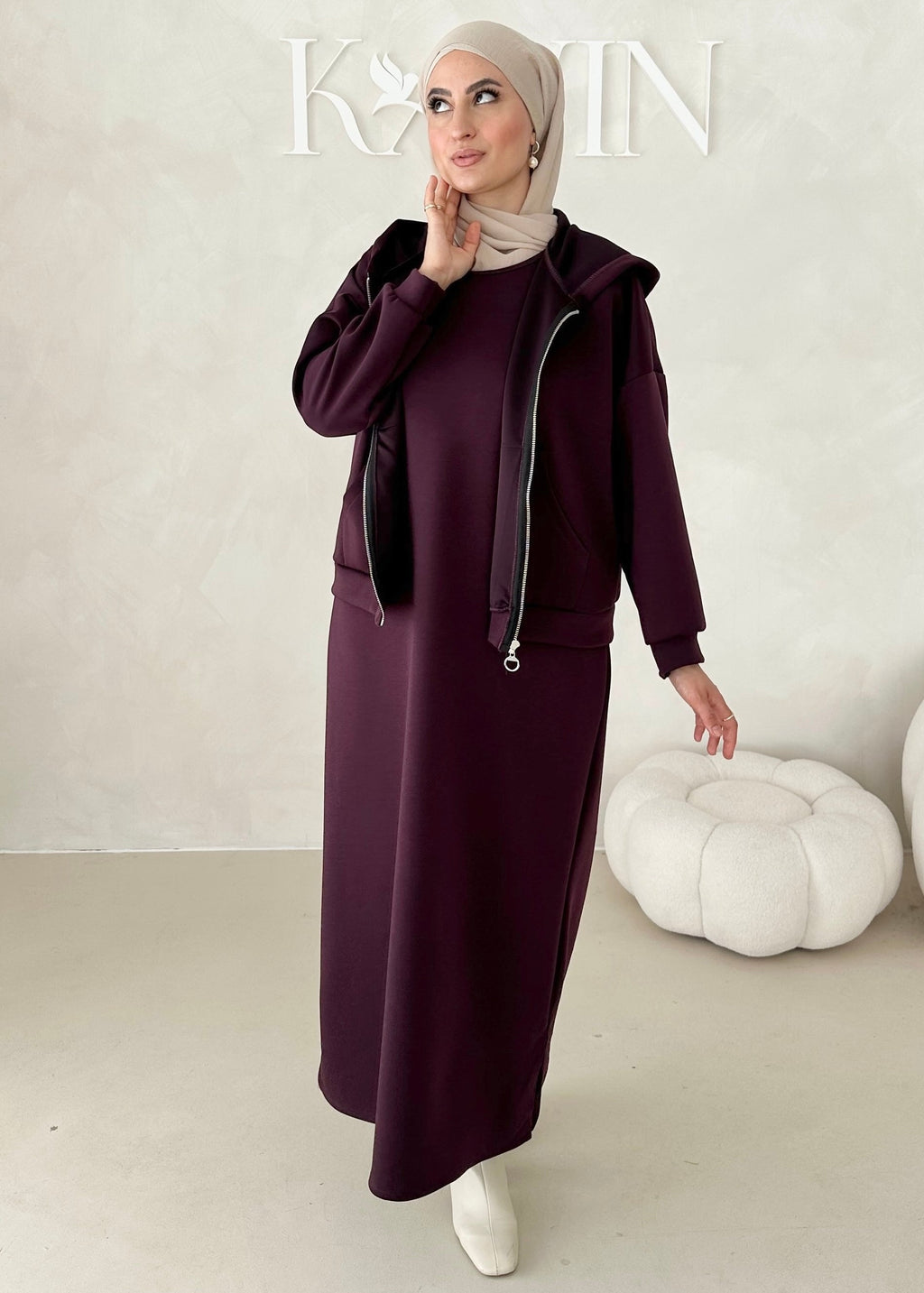 Robe à capuche deux pièces