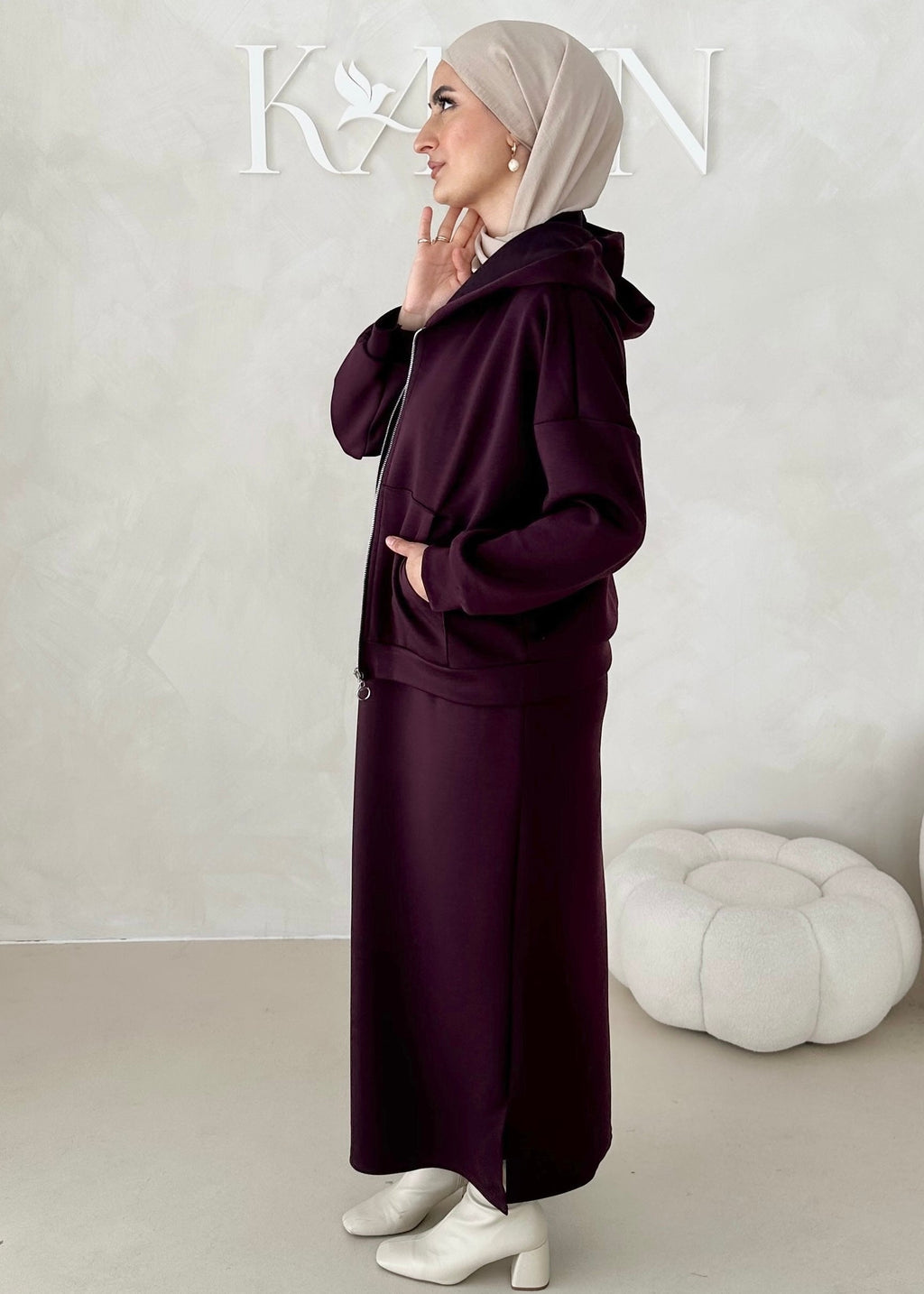 Robe à capuche deux pièces