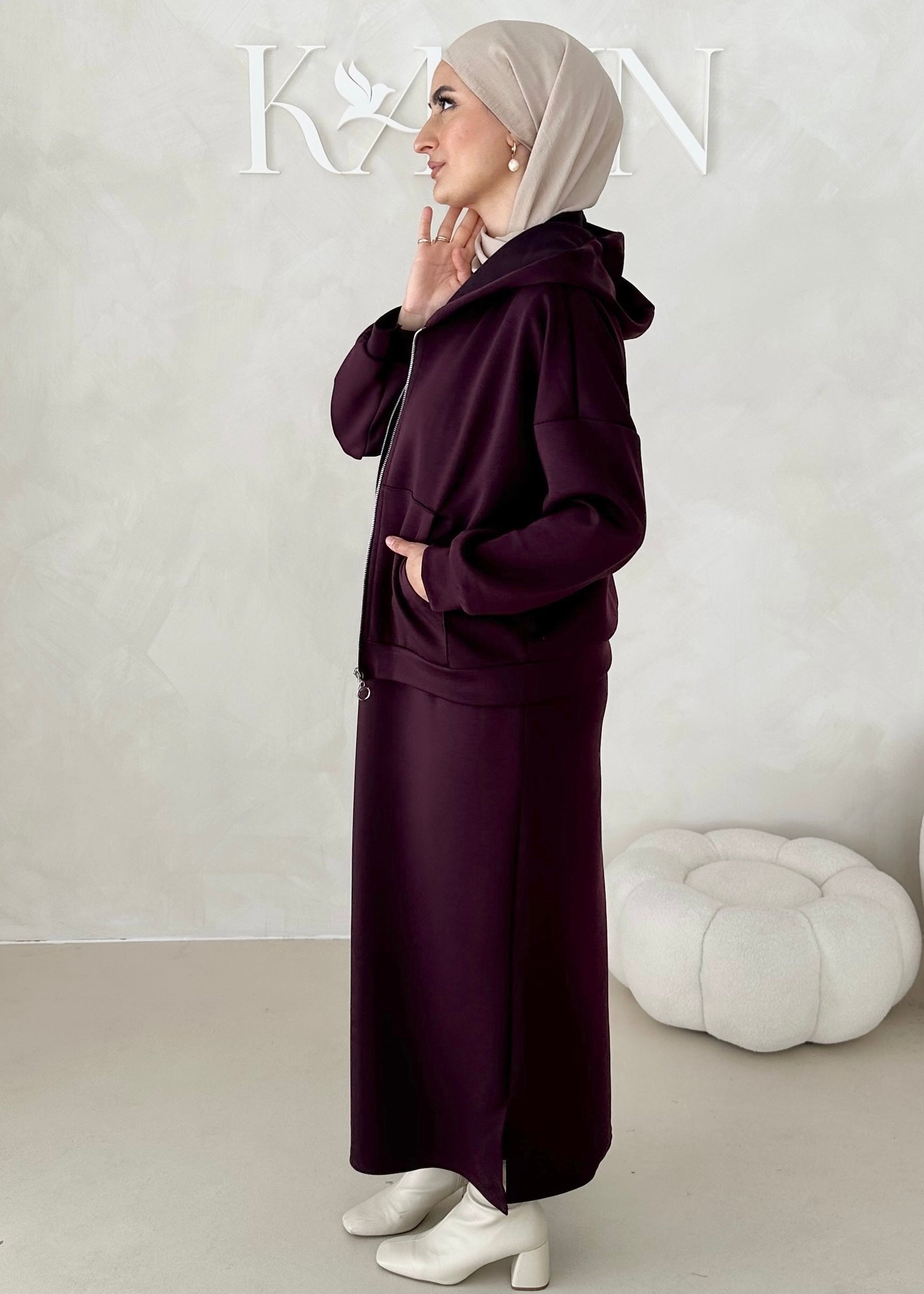 Robe à capuche deux pièces