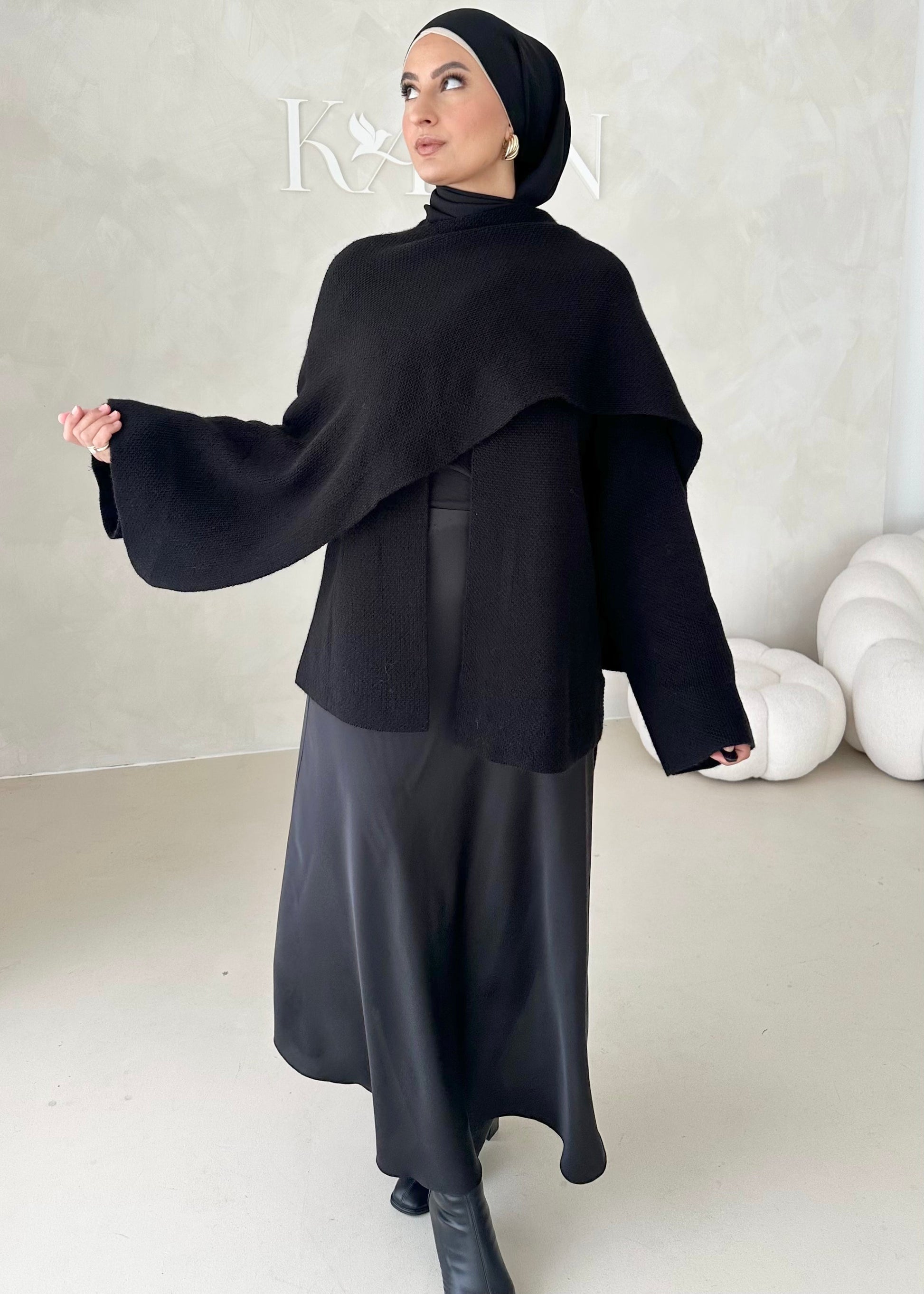 Veste COURTE avec écharpe