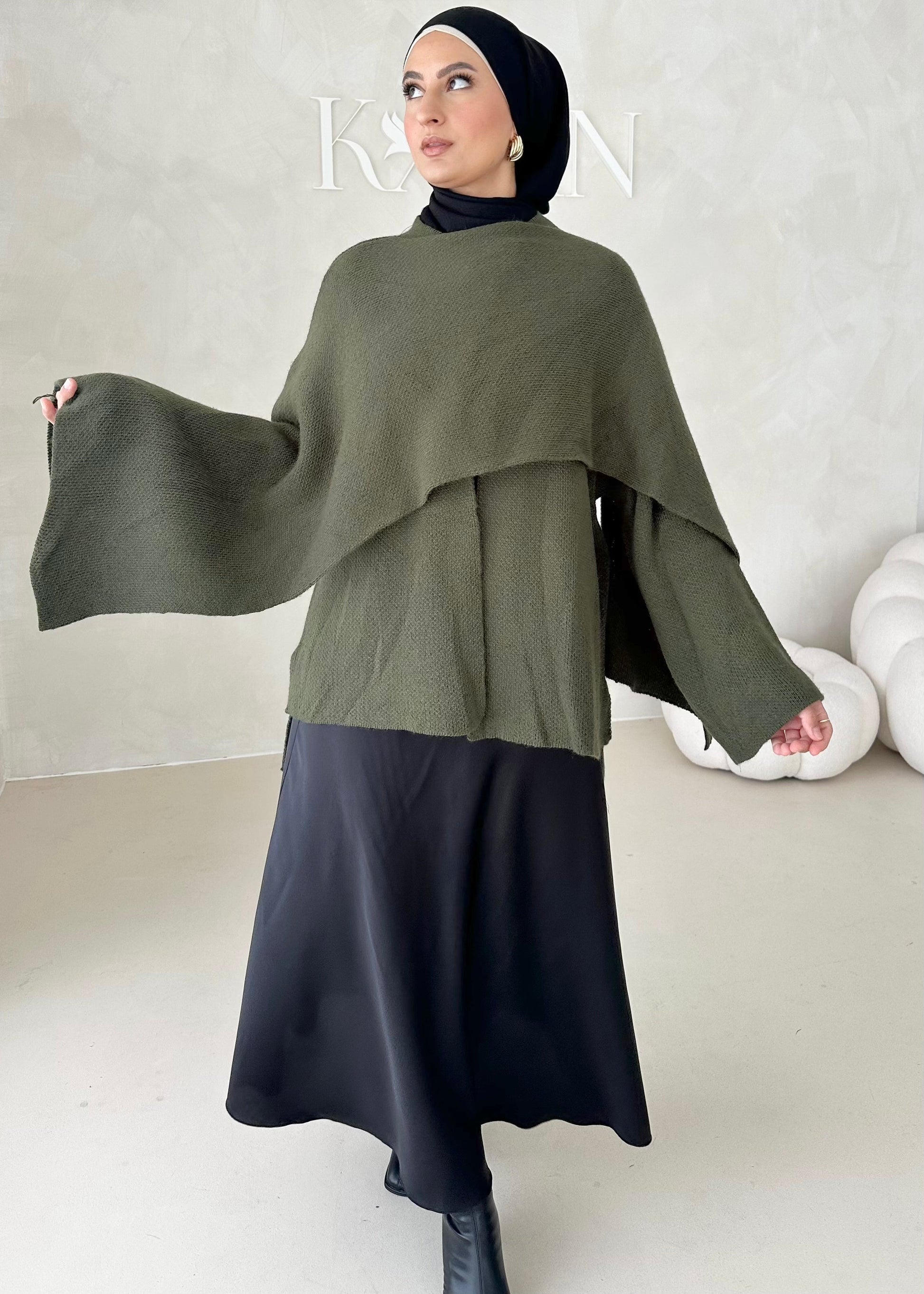 Veste COURTE avec écharpe