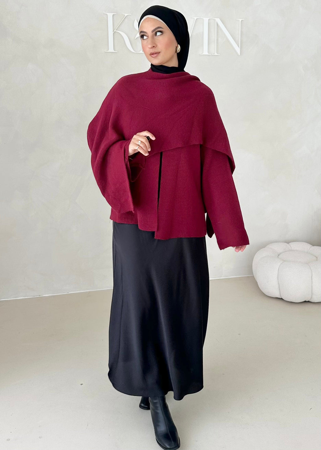 Veste COURTE avec écharpe