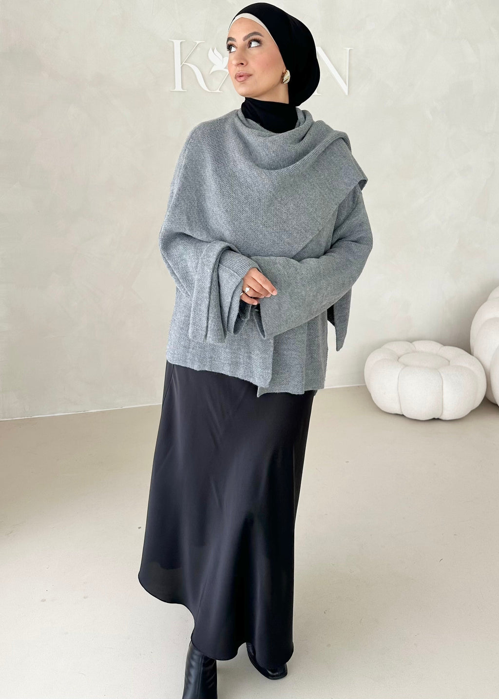 Veste COURTE avec écharpe