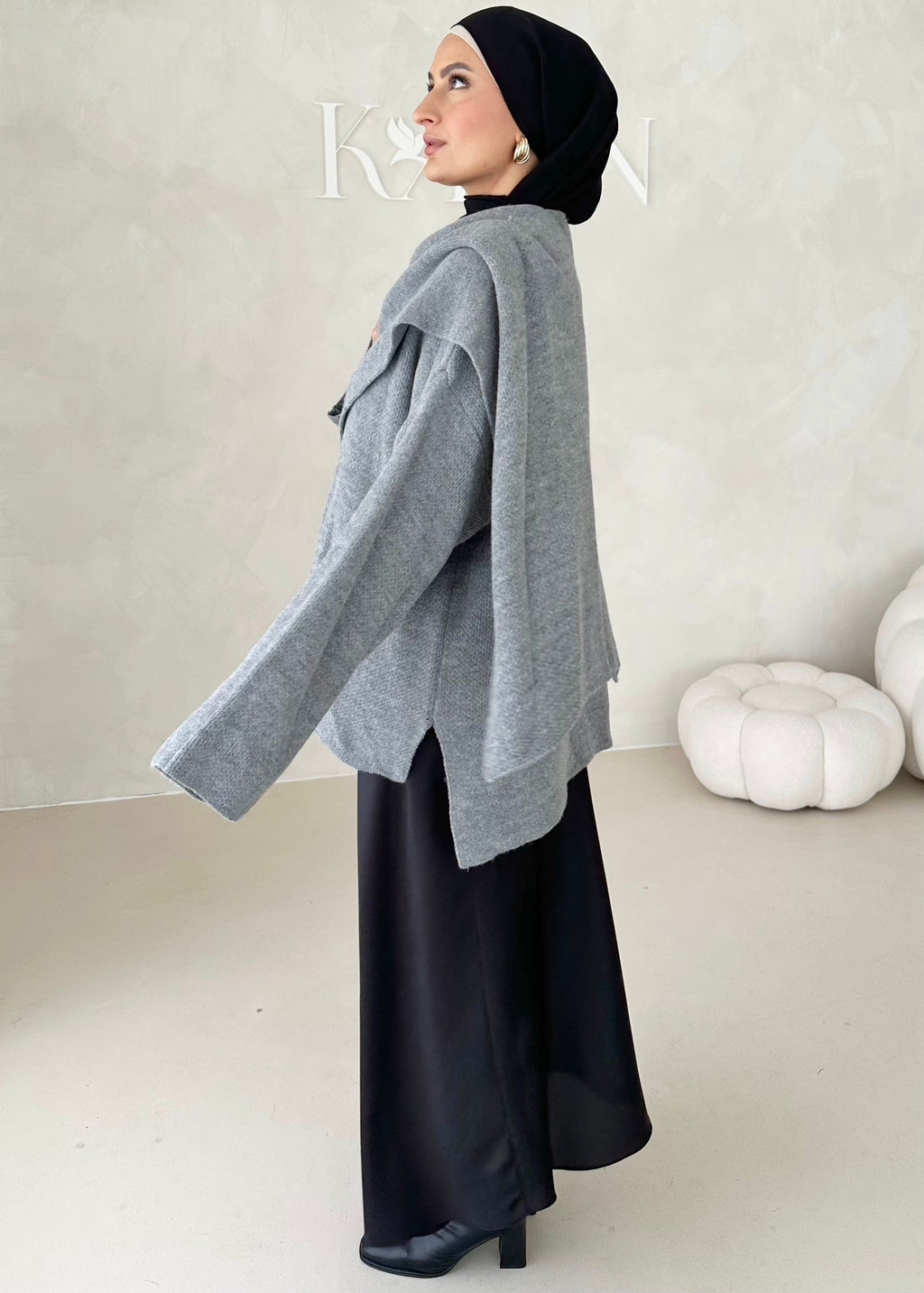 Veste COURTE avec écharpe