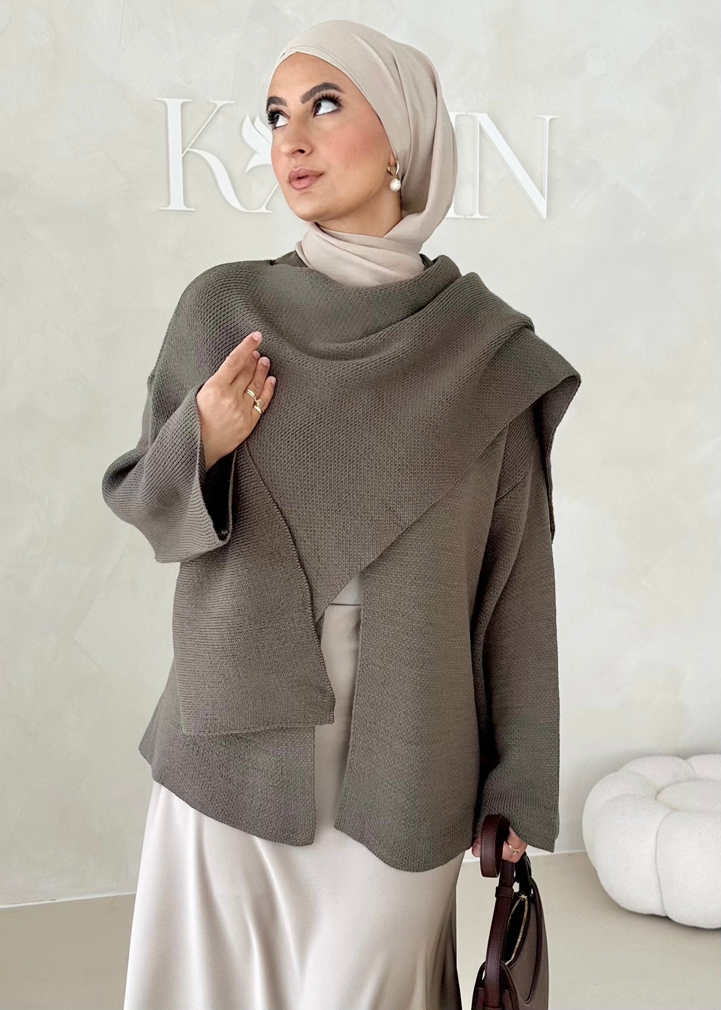 Veste COURTE avec écharpe