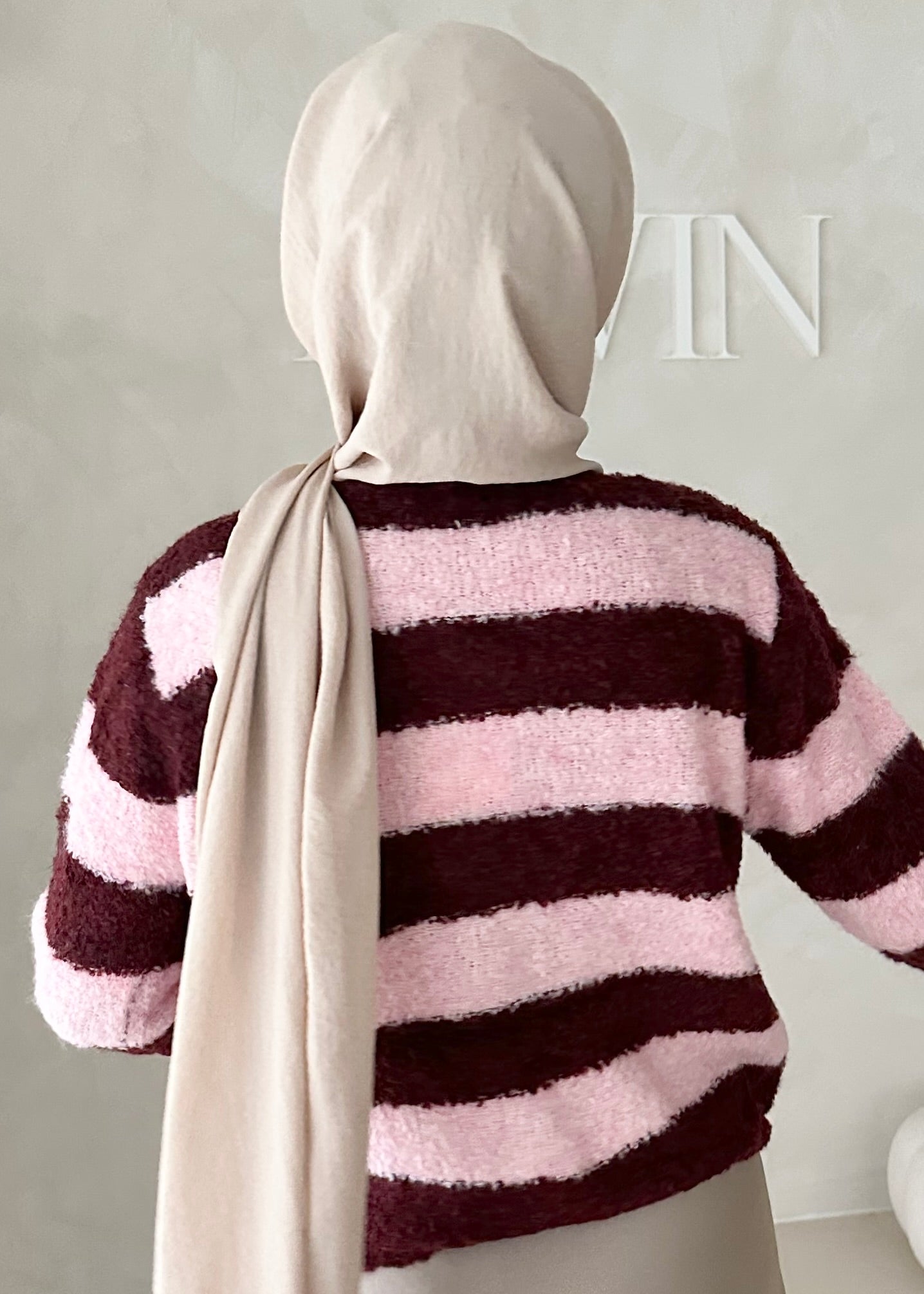 Cardigan à rayures baies