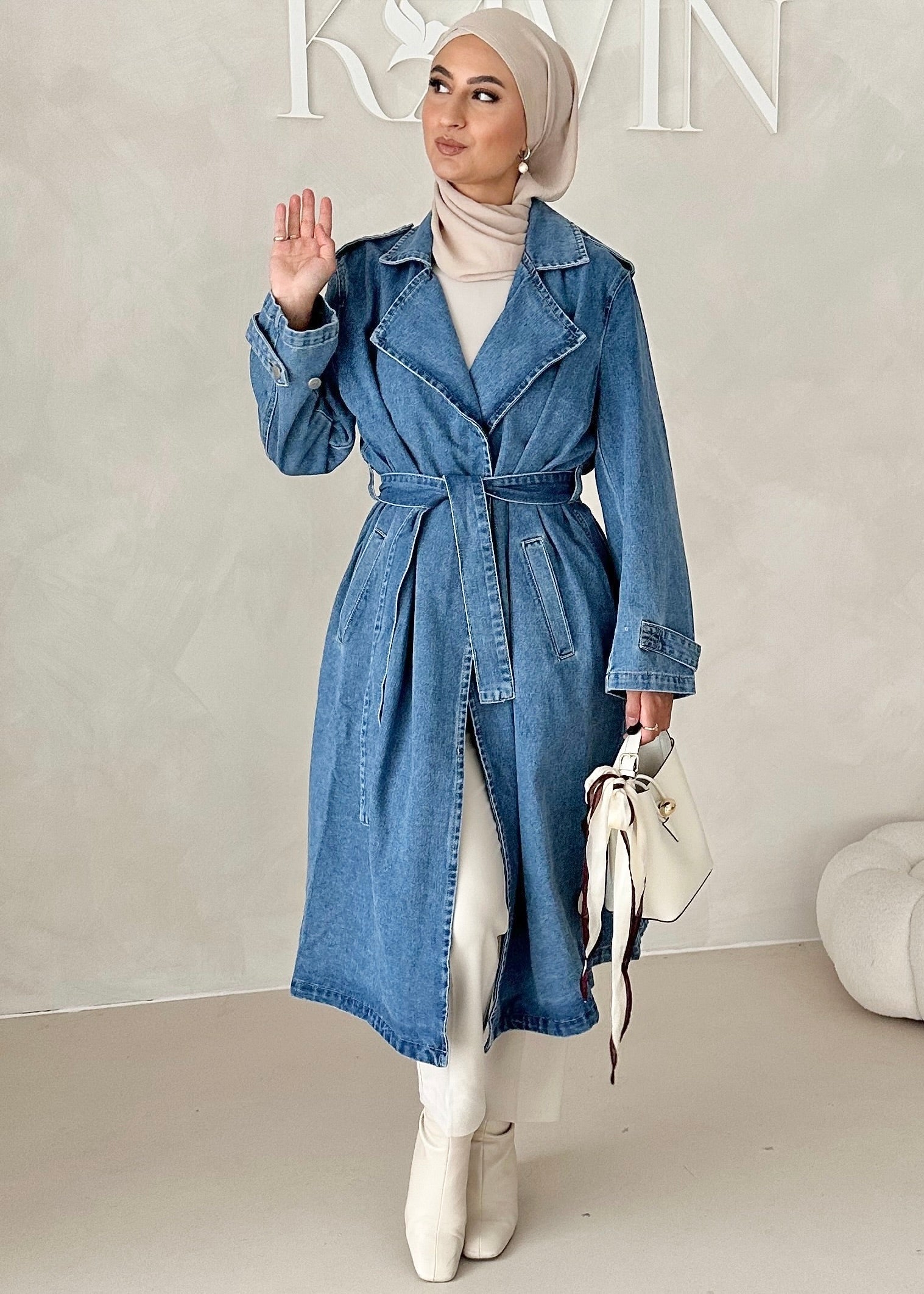 Trench-coat en jean