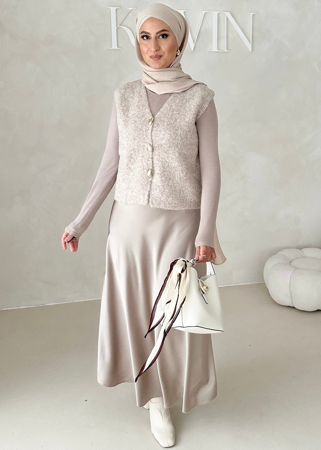 Gilet pull avec boutons lune