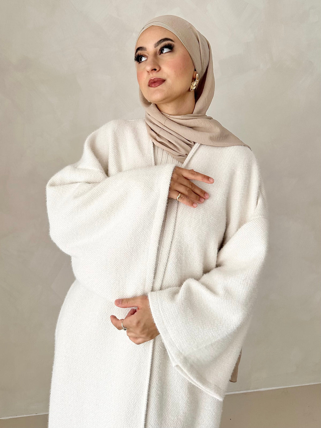 Manteau douillet avec ceinture