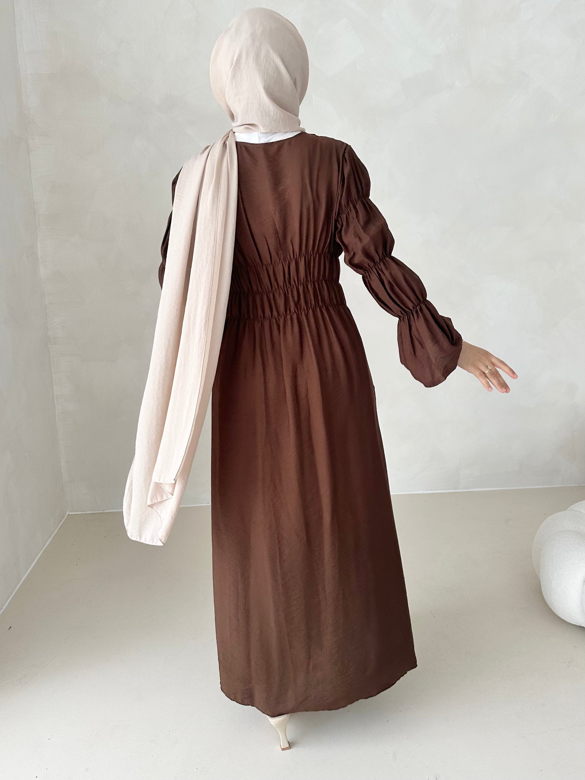 Robe kimono noisette