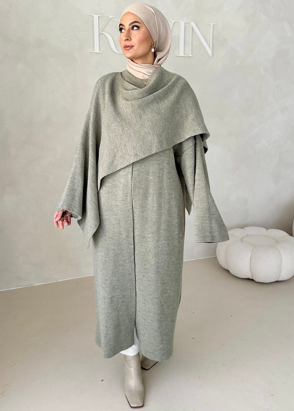 Veste LONGUE avec écharpe