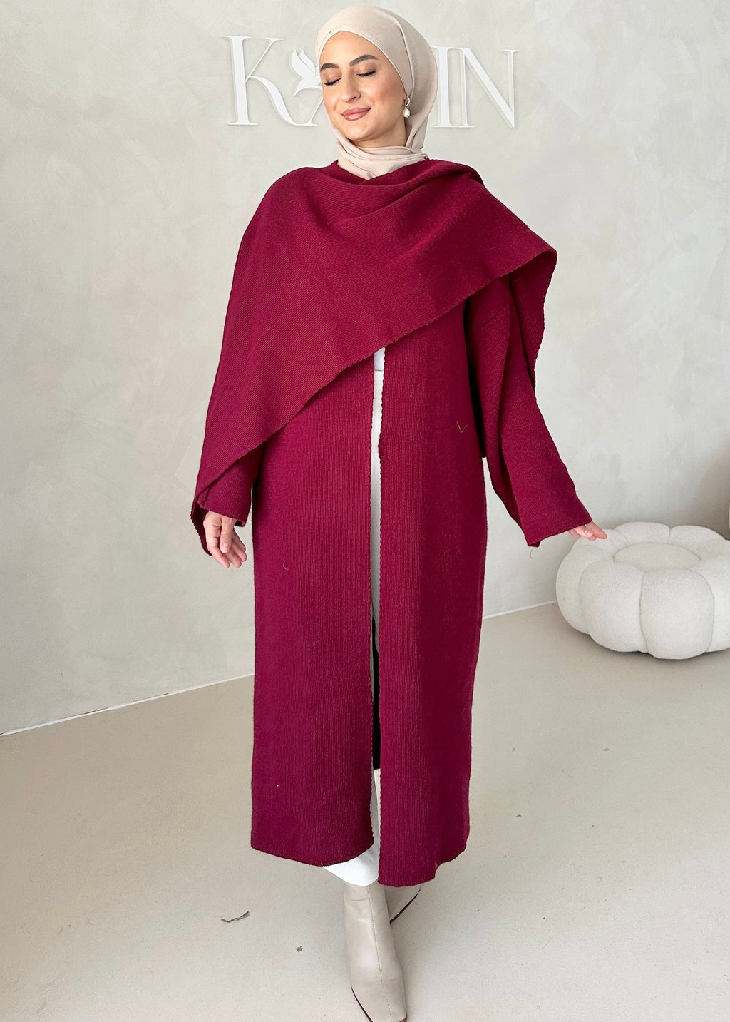 Veste LONGUE avec écharpe