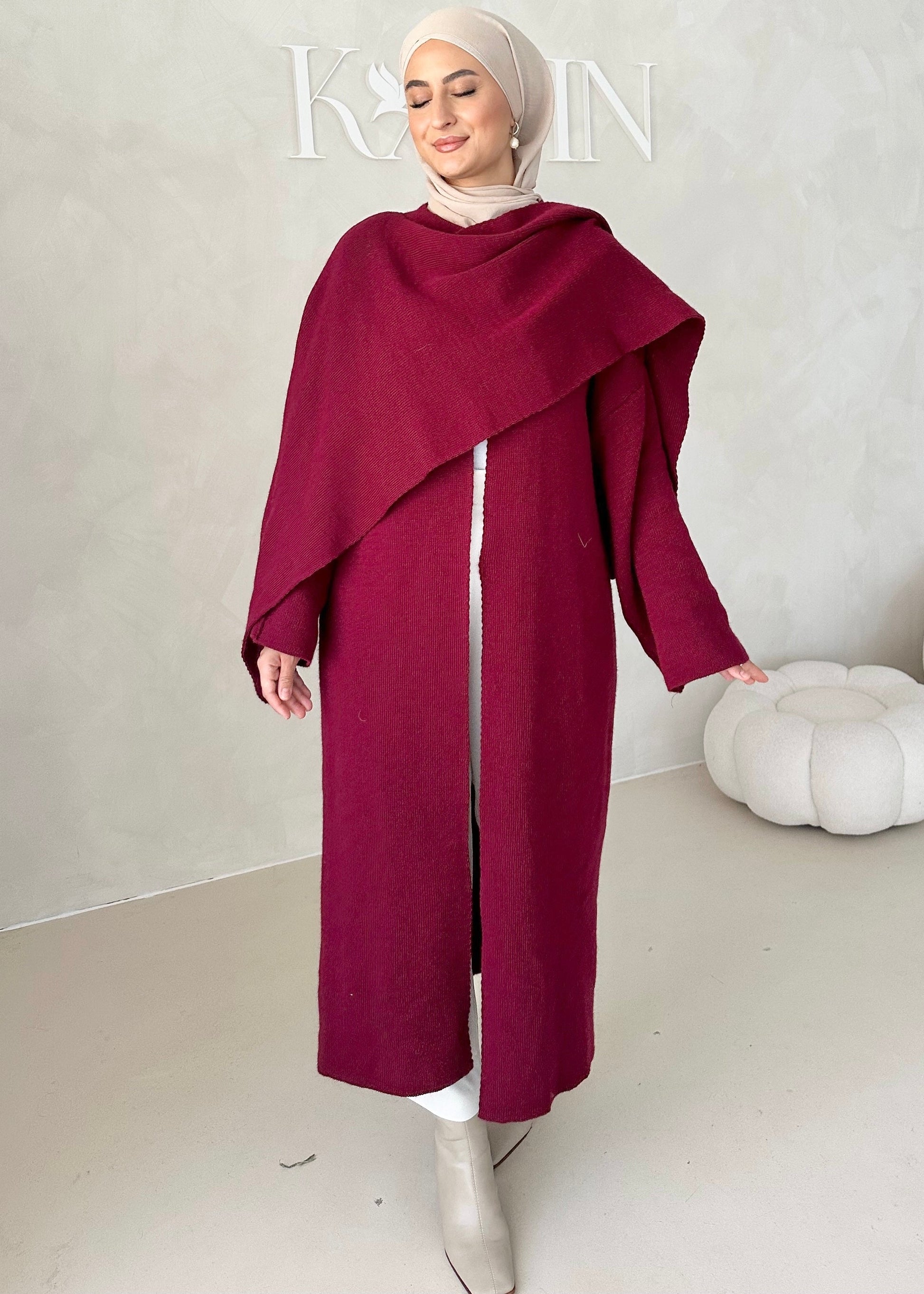 Veste LONGUE avec écharpe