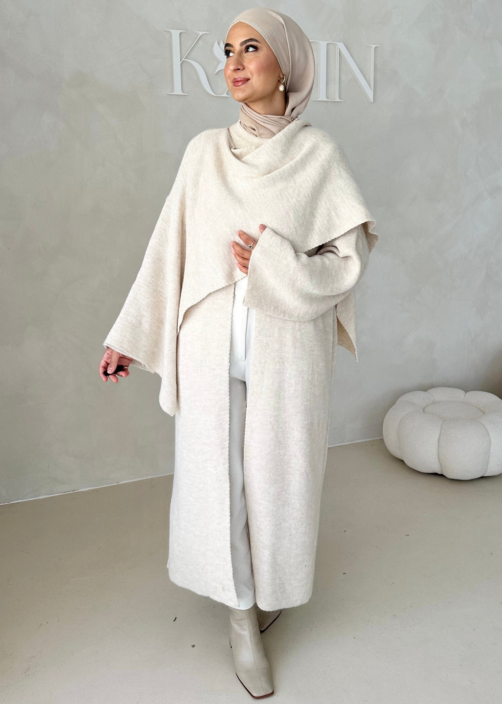 Veste LONGUE avec écharpe