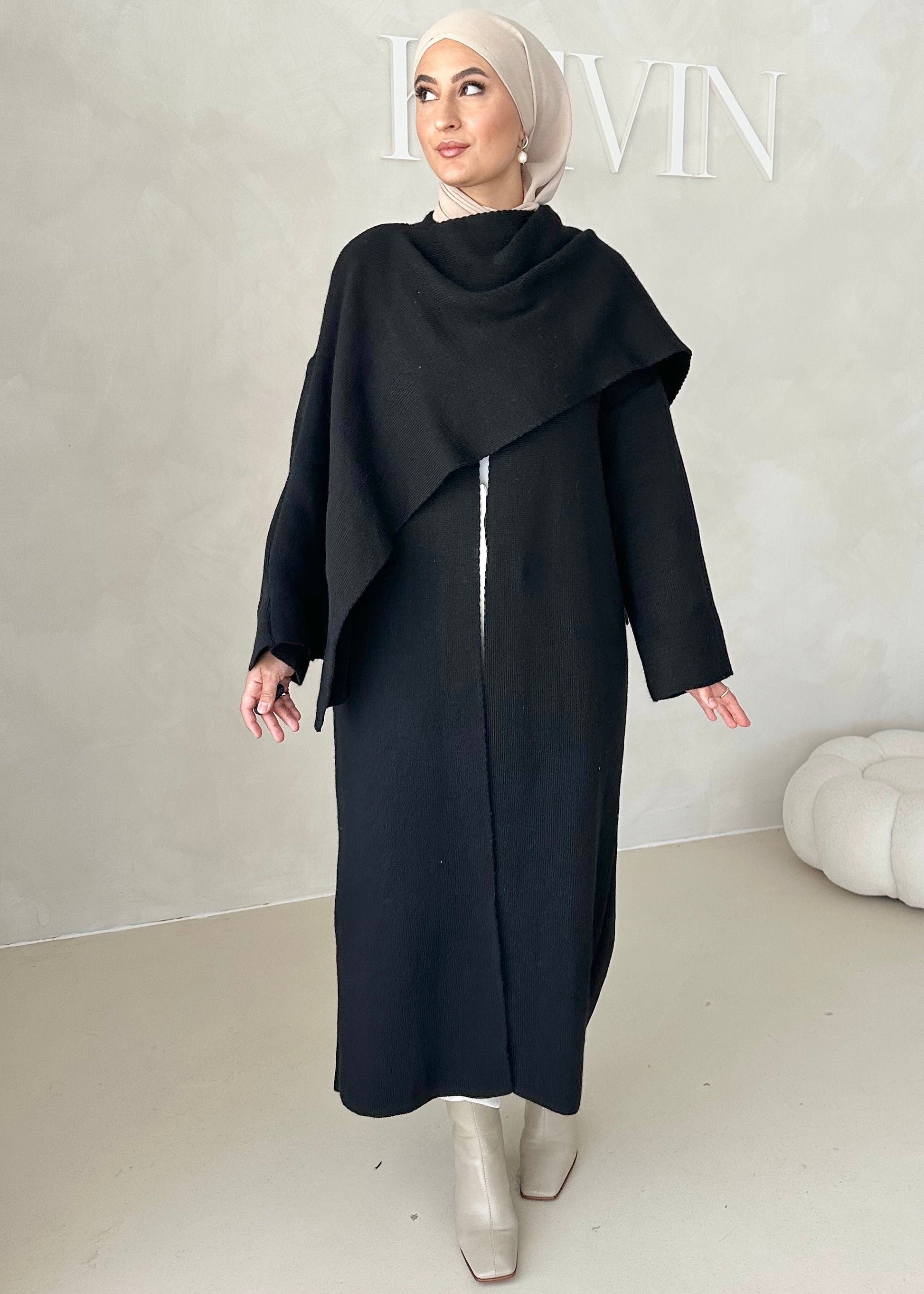 Veste LONGUE avec écharpe