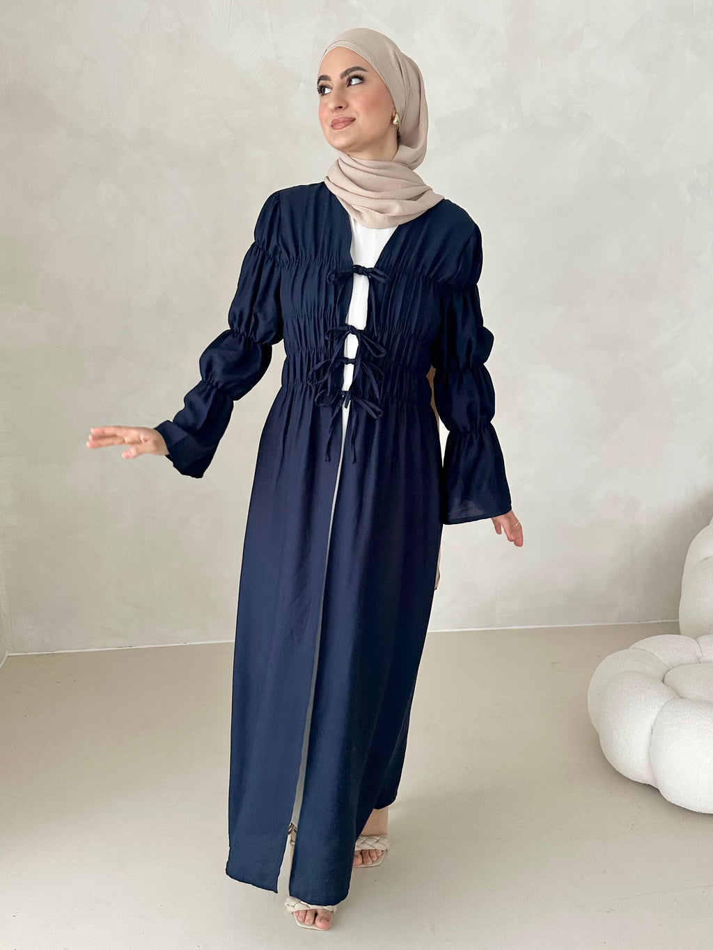 Robe kimono noisette