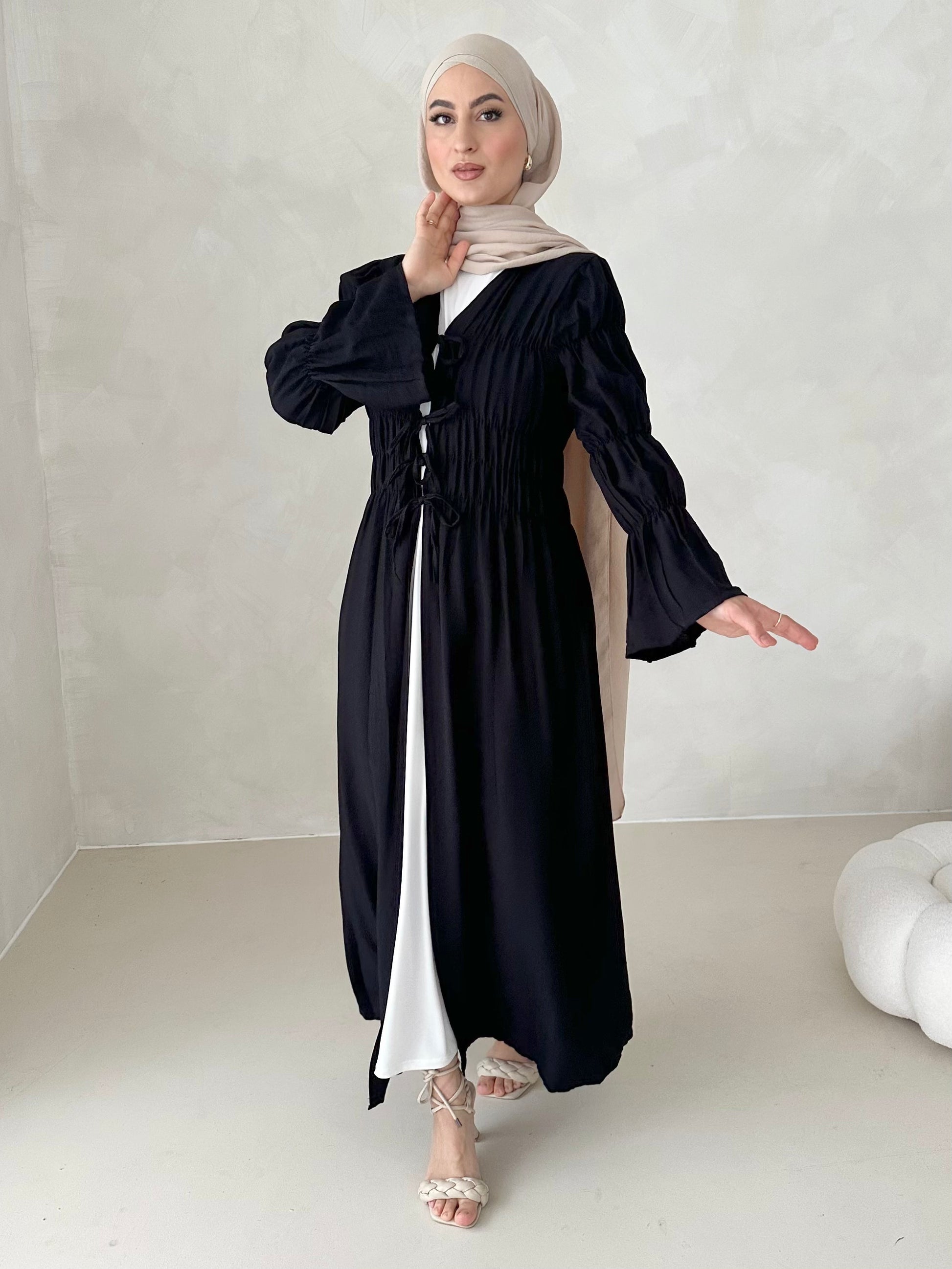 Robe kimono noisette