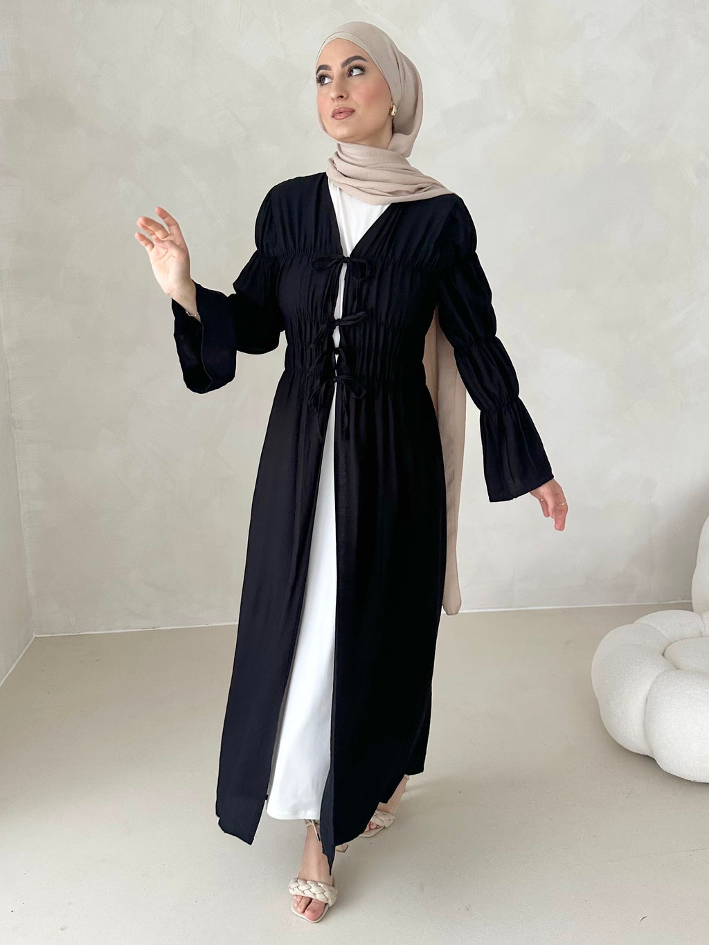 Robe kimono noisette