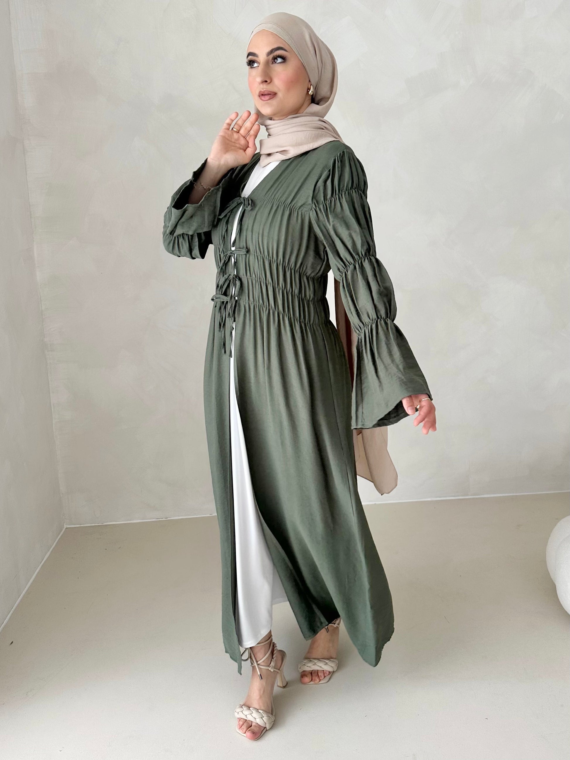 Robe kimono noisette