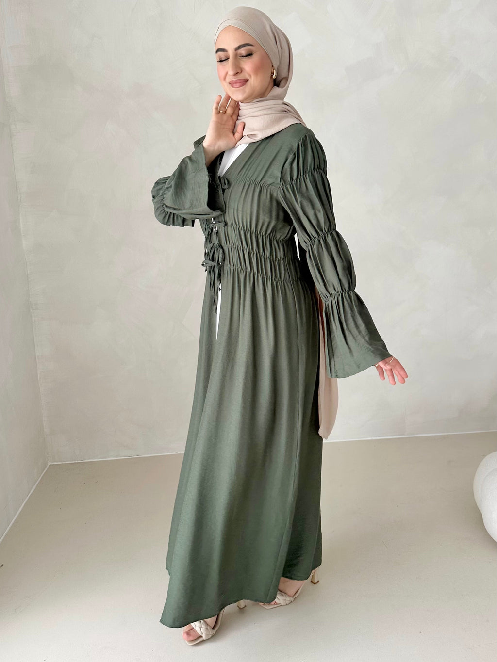 Robe kimono noisette