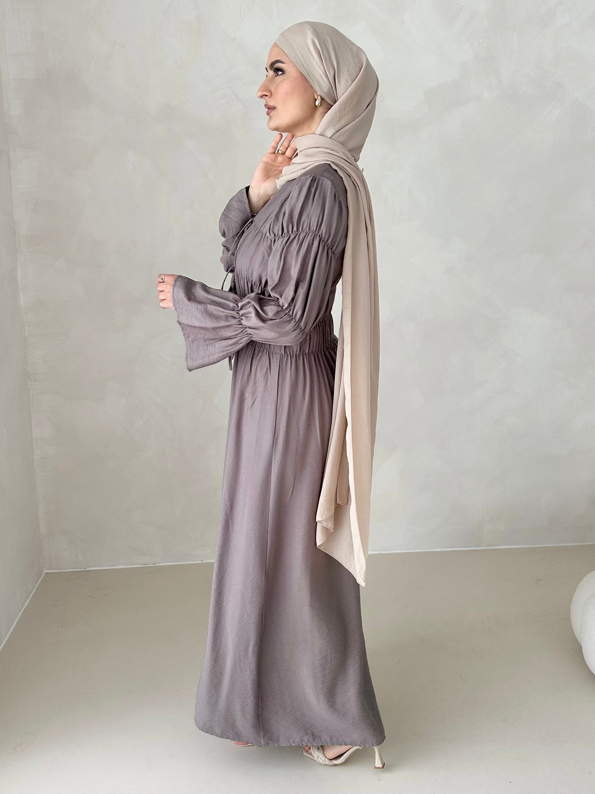 Robe kimono noisette