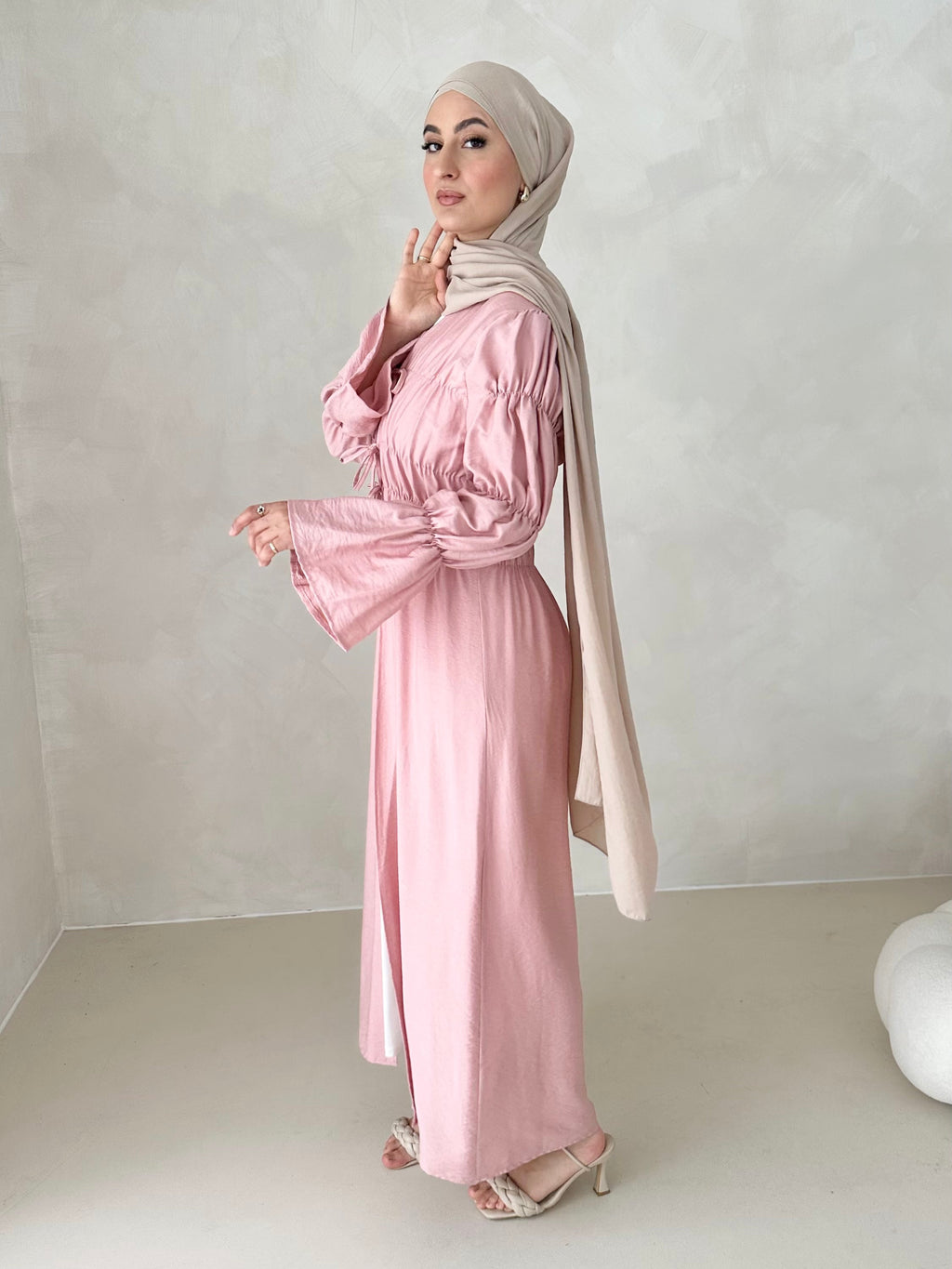 Robe kimono noisette