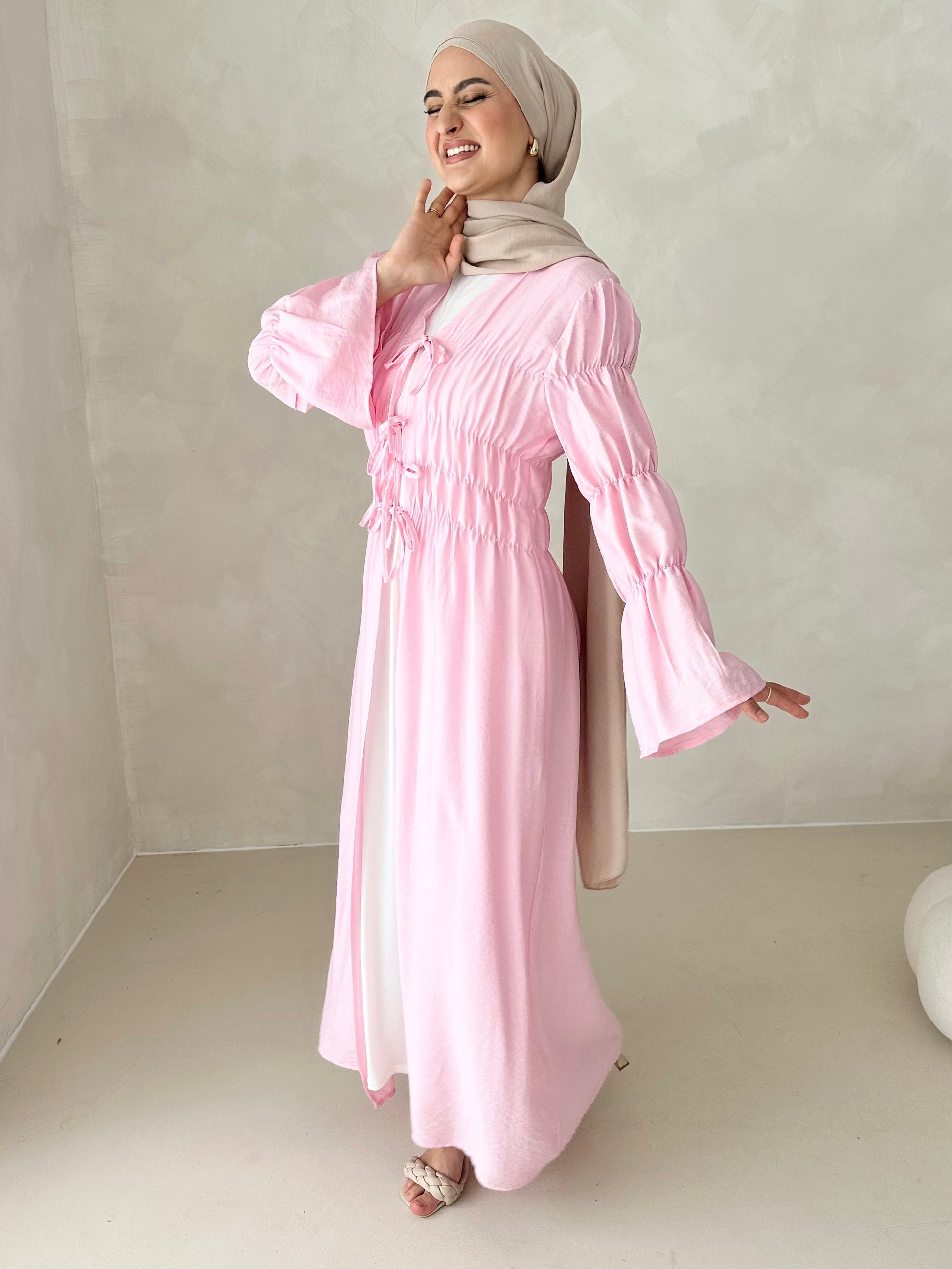Robe kimono noisette