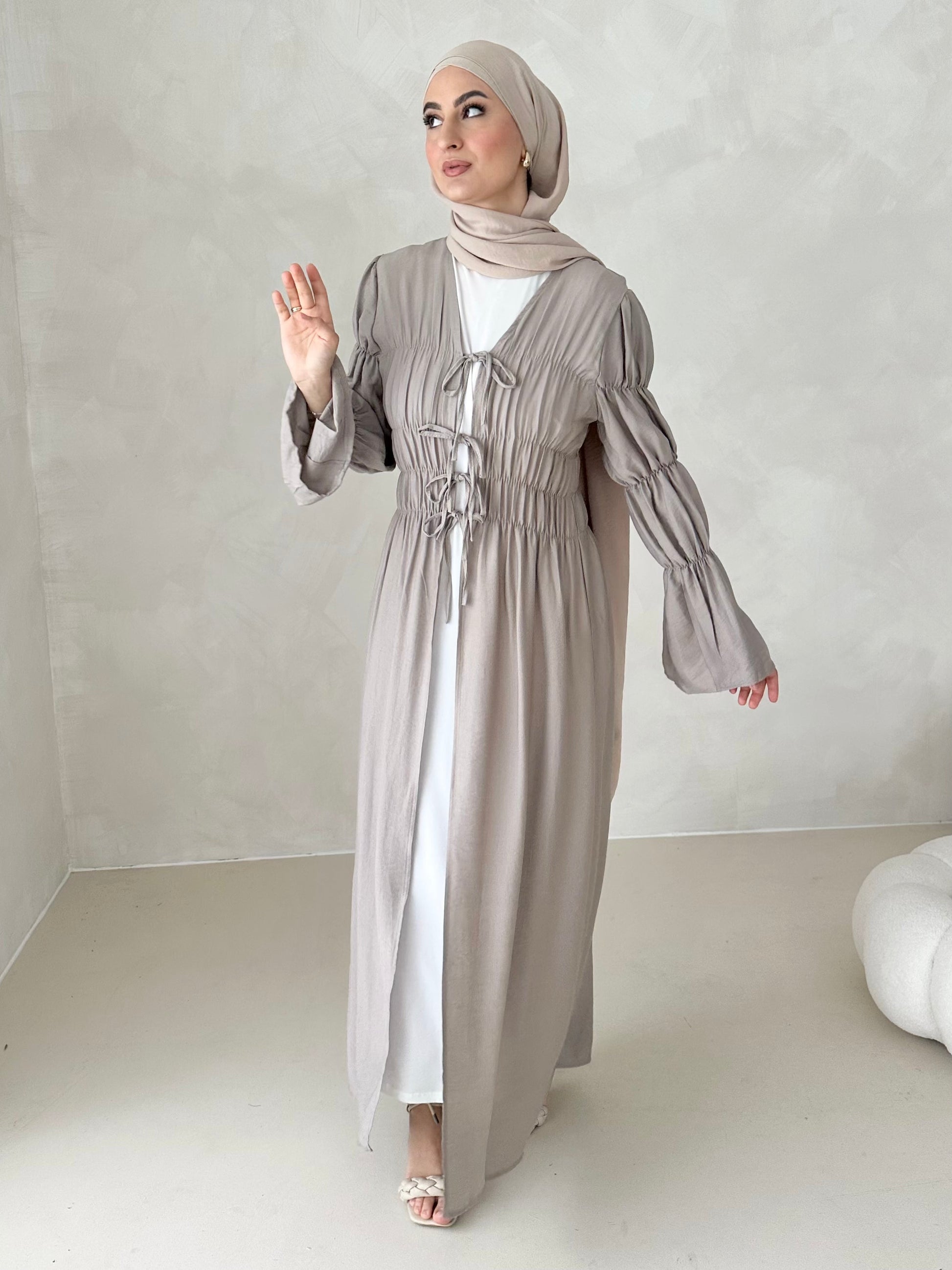 Robe kimono noisette