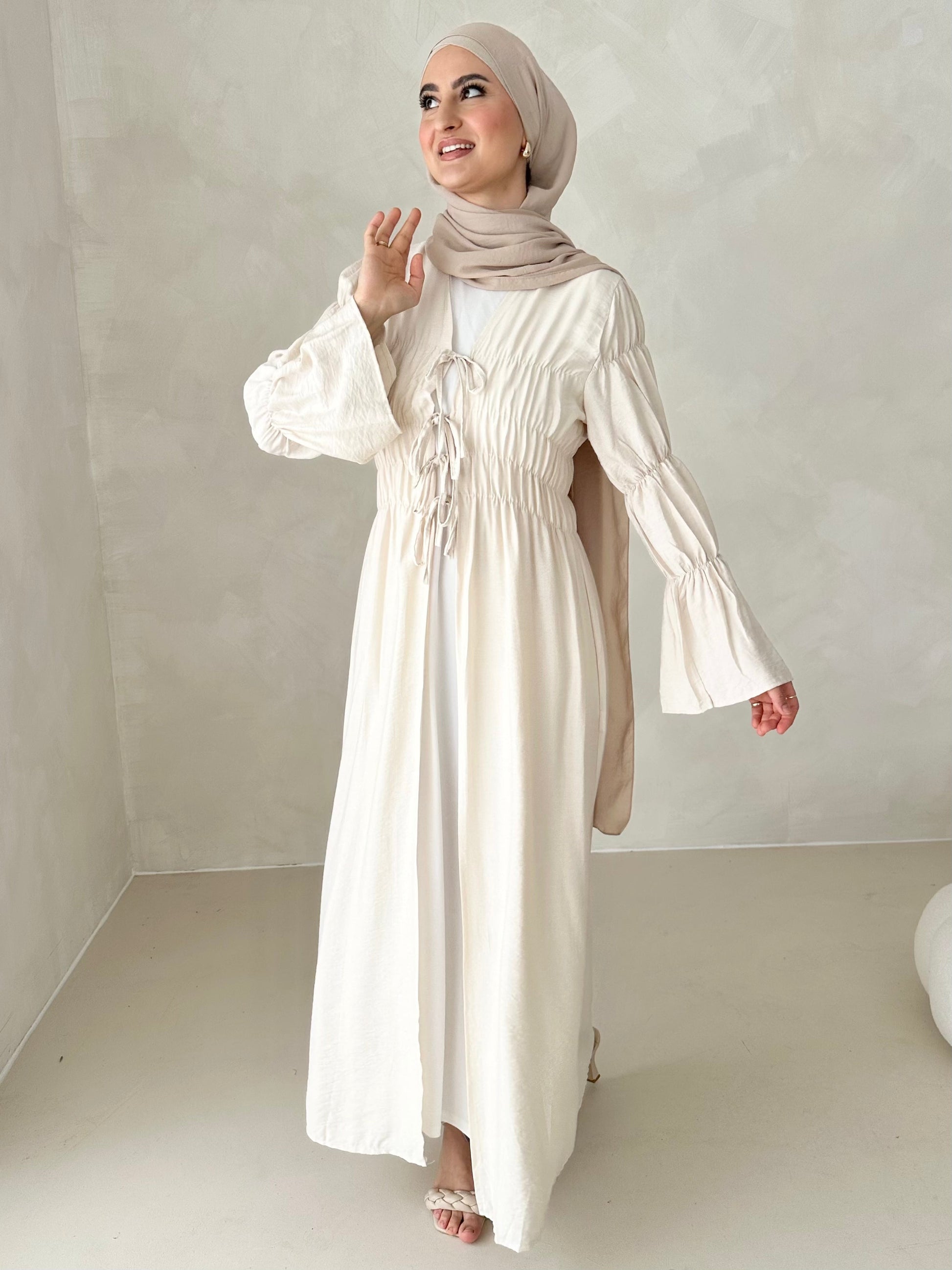 Robe kimono noisette